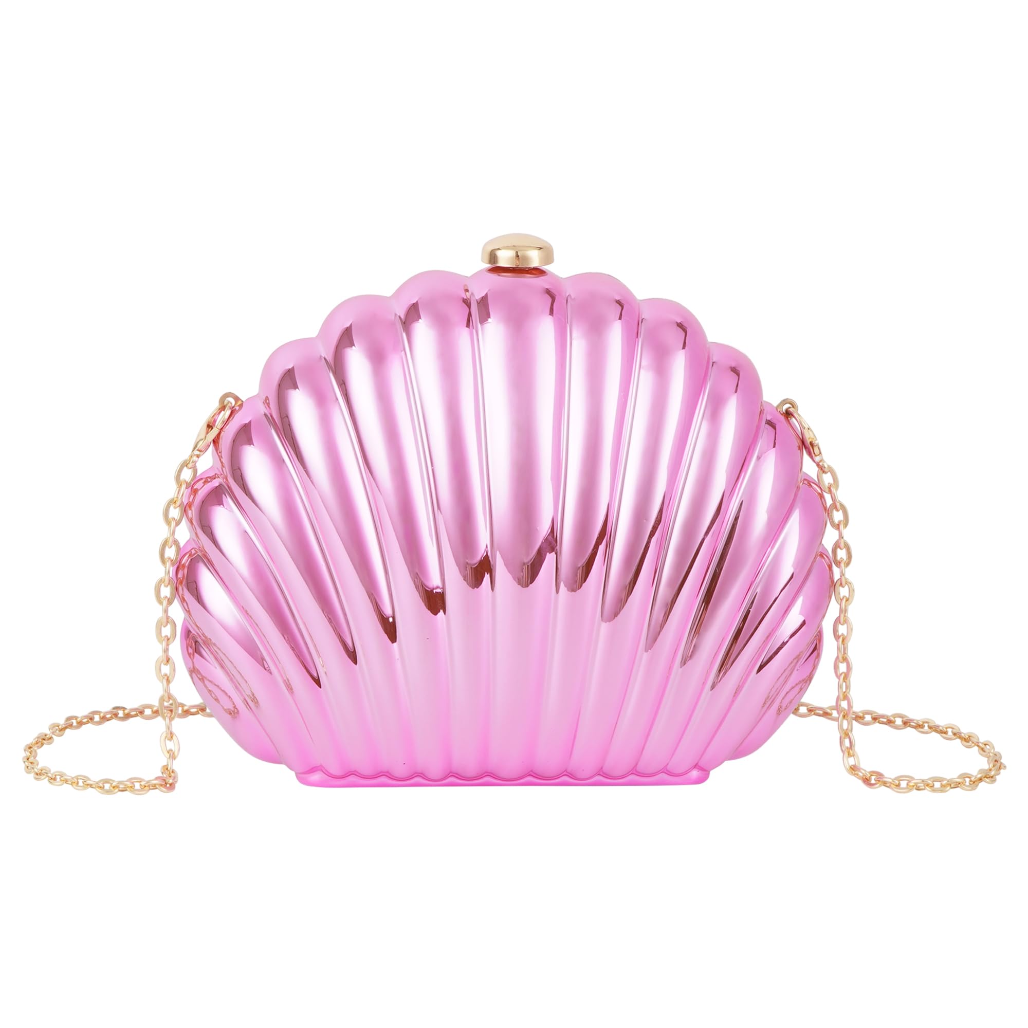 Women Seashell Evening Bag Purse Mermaid Chain Strap Clutch Handbag Shoulder Bag