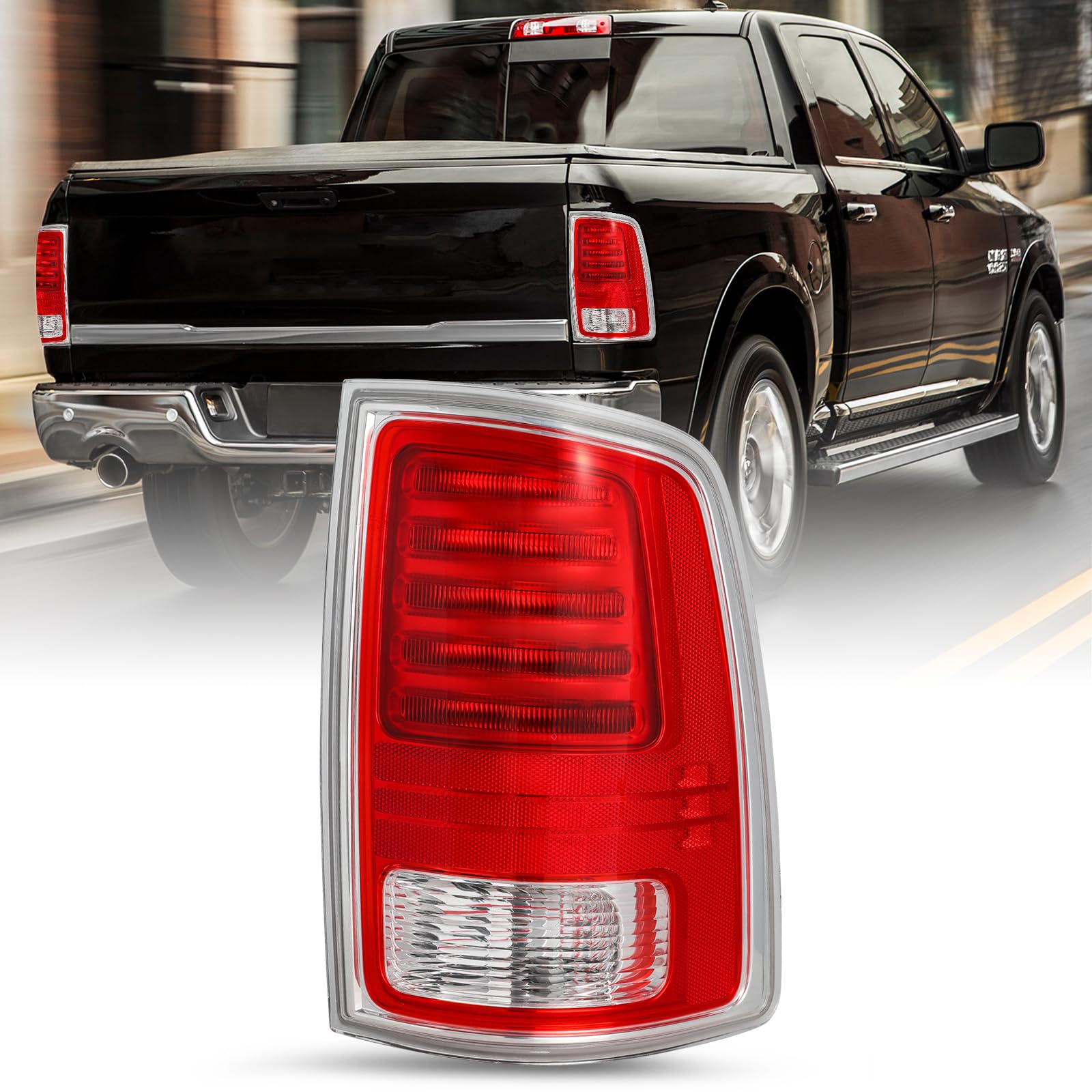 SOCKIR LED Tail Light Assembly Fit for 2013-2018 Dodge Ram 1500