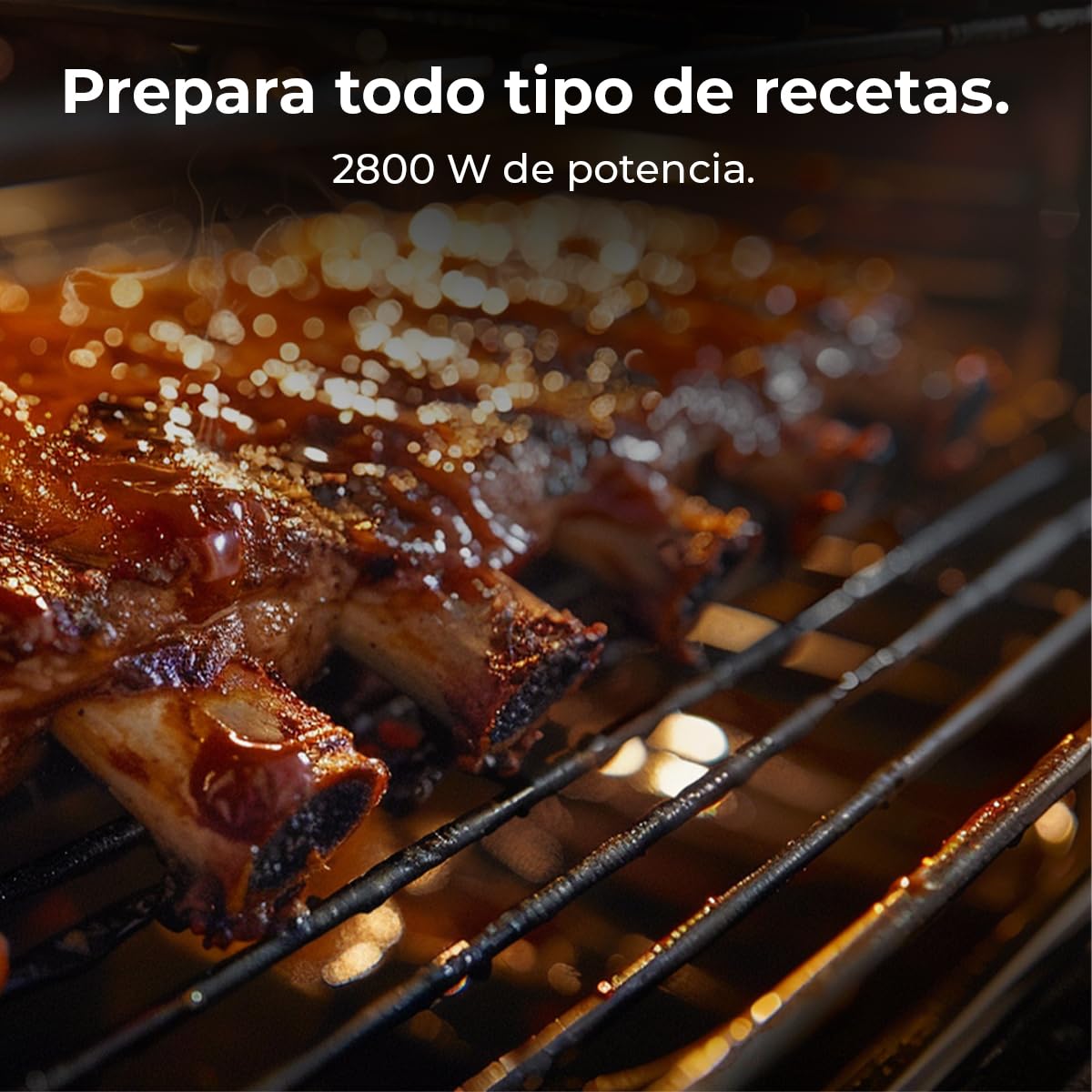 Cecotec Horno Integrable Multifunción 70L Bolero Hexa M236000 Inox Time. 2800W, 6 Funciones, Temporizador, Steam Base XXL, Steam Assist, Steam EasyClean, Cooling Fan, Modo Defrost, Eco, Convección