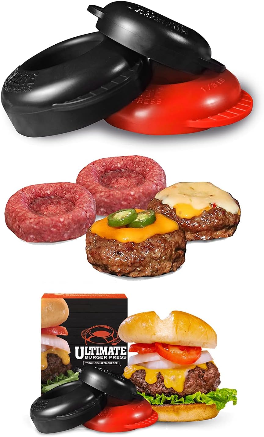 Ultimate Burger Press - 1/4lb, 1/3lb and 1/2lb Stuffed Burger Patty (3 Sizes Inside) GET More Creative