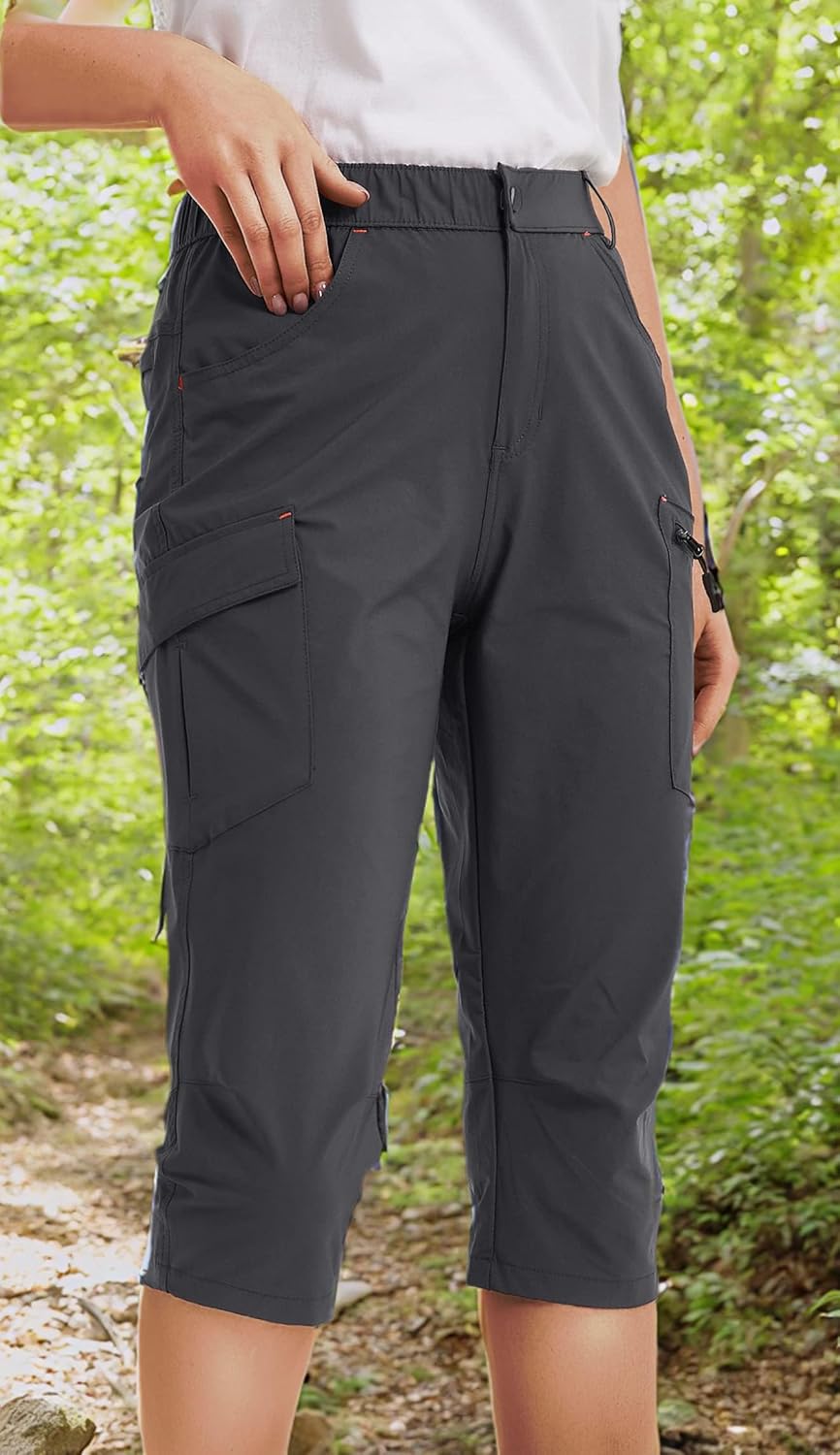 Women's Outdoor Hiking Pants With Cargo Pockets - Quick Dry UPF 50+ Water-Resistant Athletic Pants for Camping and Workout - Image 7