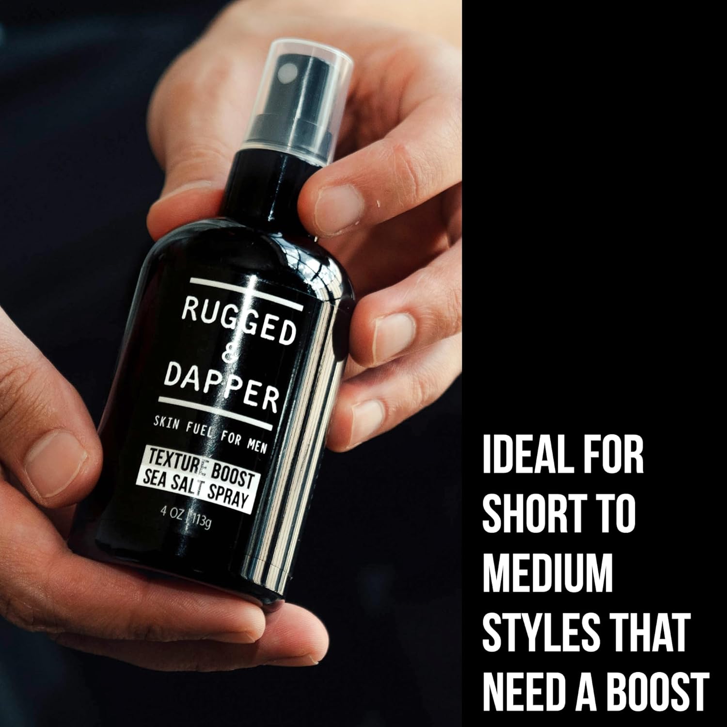RUGGED & DAPPER Texture Boost Sea Salt Spray for Men - 4 oz, Hair Styling Agent, Adds Body and Fullness to Hair, Enhances Natural Texture, Locks in Moisture, Ocean Fresh Scent - Image 7
