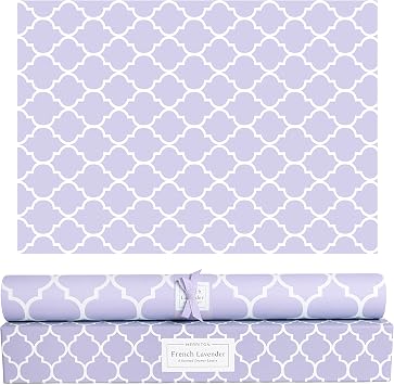 Scented Drawer Liners for Dresser 6 Large Non Adhesive Dresser Drawer Liner Sheets, 19.5 x 14 in, Drawer Liners for Kitchen Cabinets & Closet Shelves, Cabinet Liner & Shelf Paper French Lavender