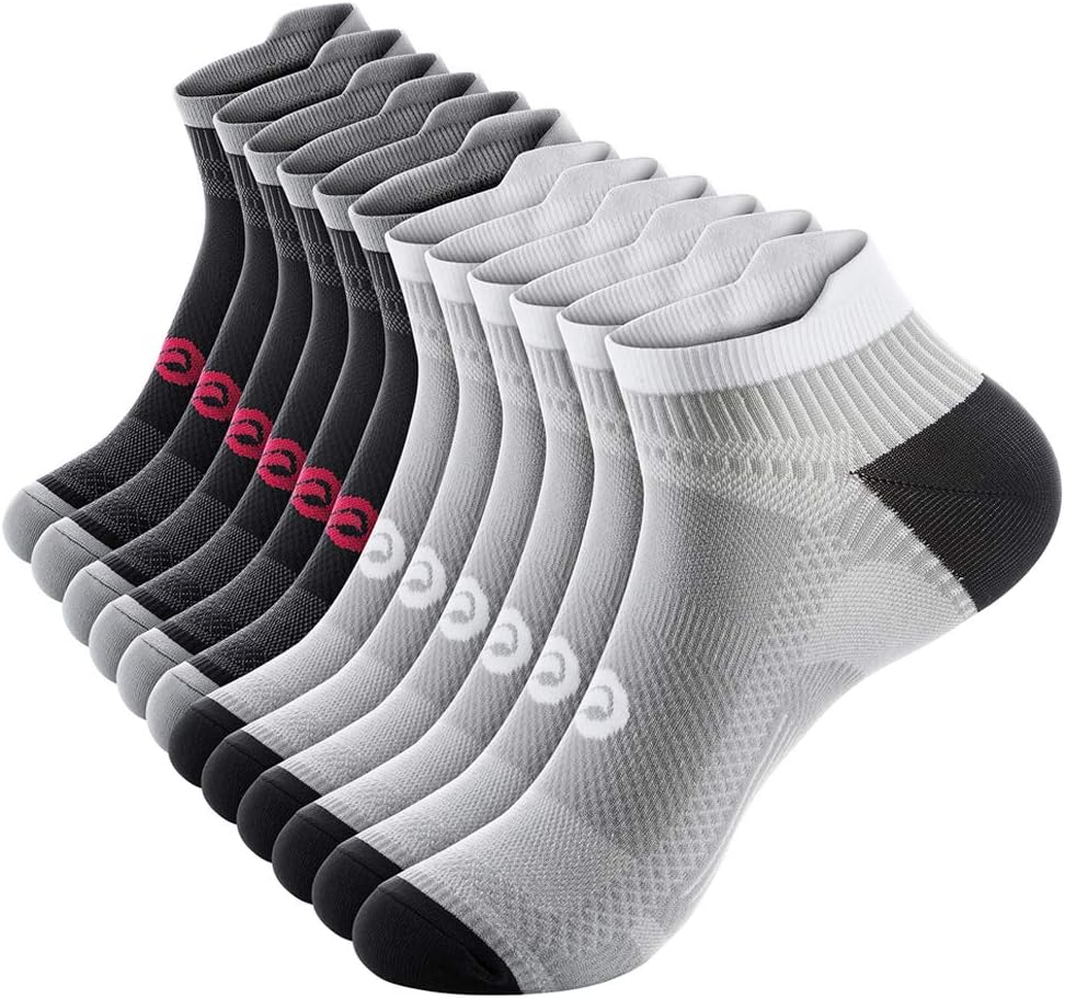 Compression Socks for Men & Women, 2/4/6 Pairs Ankle Running Socks with Arch Support, Ankle Support, Plantar Fasciitis