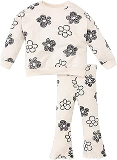 طقم ملابس منسوج للبنات البيبي من ديفاكتو بقصة عادية ورقبة دائرية، قطعتين، C0714A5