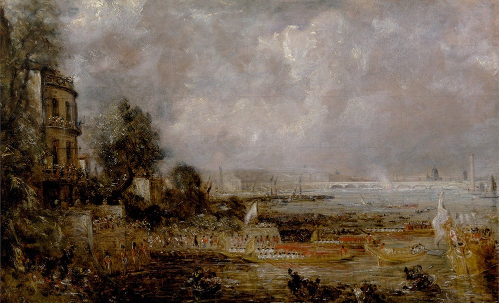 Reproduction John Constable The Opening of Waterloo Bridge mat grand format contre les reflets