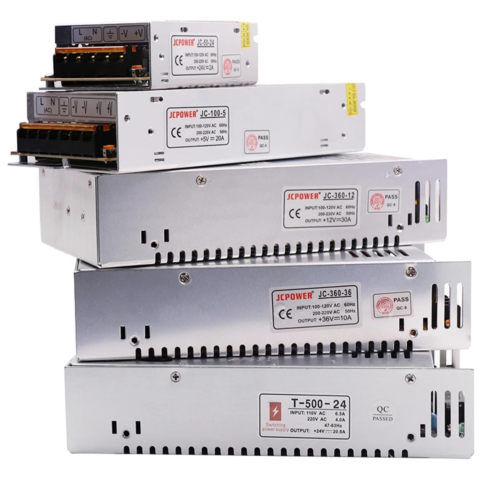 Transformadores de iluminación de 5 V, 12 V, 24 V, 9 V y 36 V con carcasa de hierro, fuente de alimentación conmutada for tiras de LED, lámpara, controlador LED, adaptador de corriente.(24W)