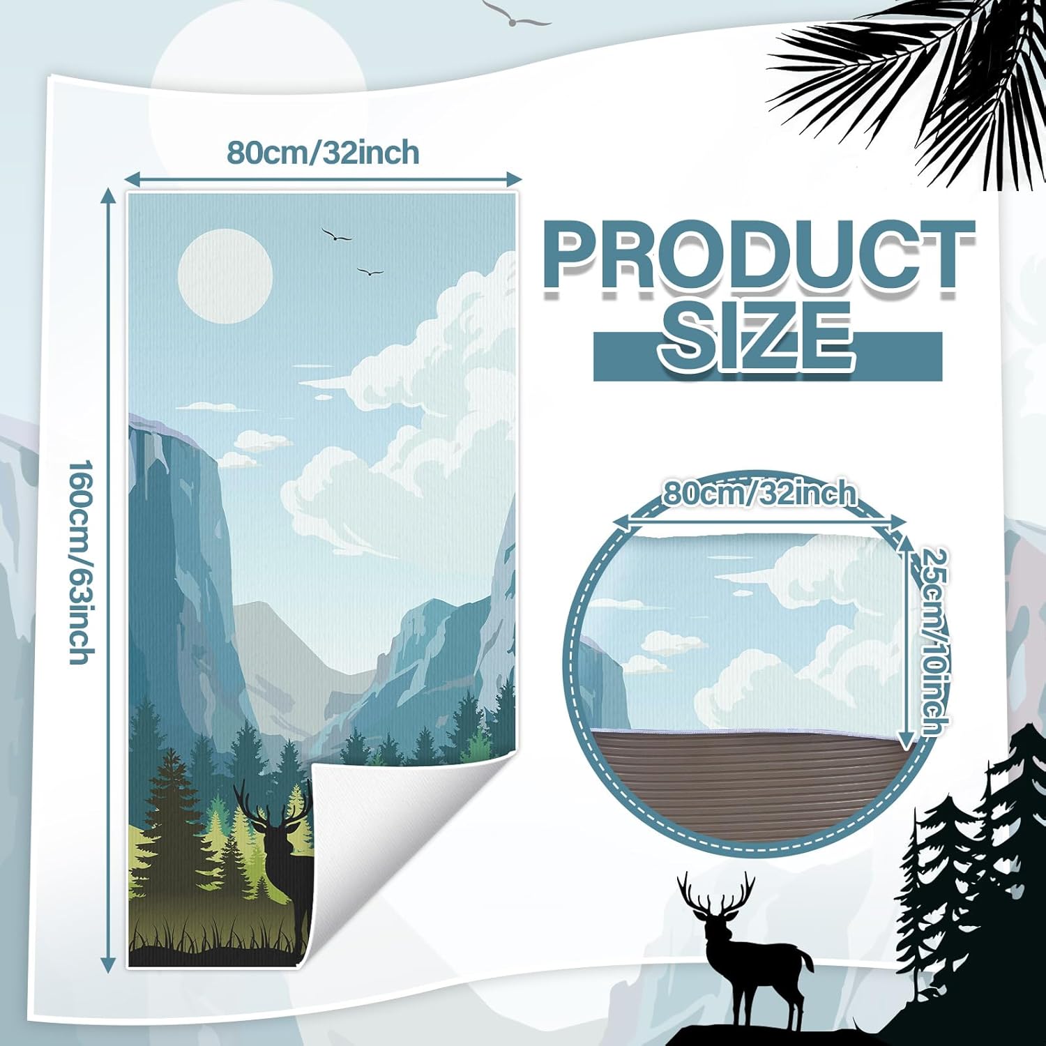 OBUSATT 2 Pack Car Seat Towel Covers with Storage Bag Seat Cover Protector Athletic Running Towel Sweat Washable Cover Gift for Car Outdoor Sport Activities Gym Workout 63x32 in, National Parks - Image 2