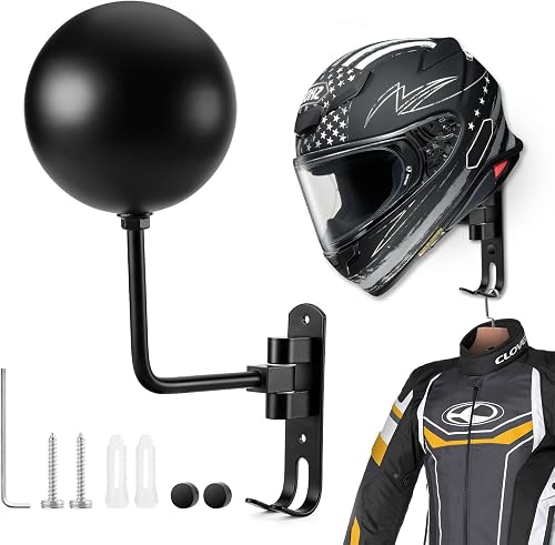 PAHTTO Support mural pour casque de moto, support pour casque pivotant à 180° av