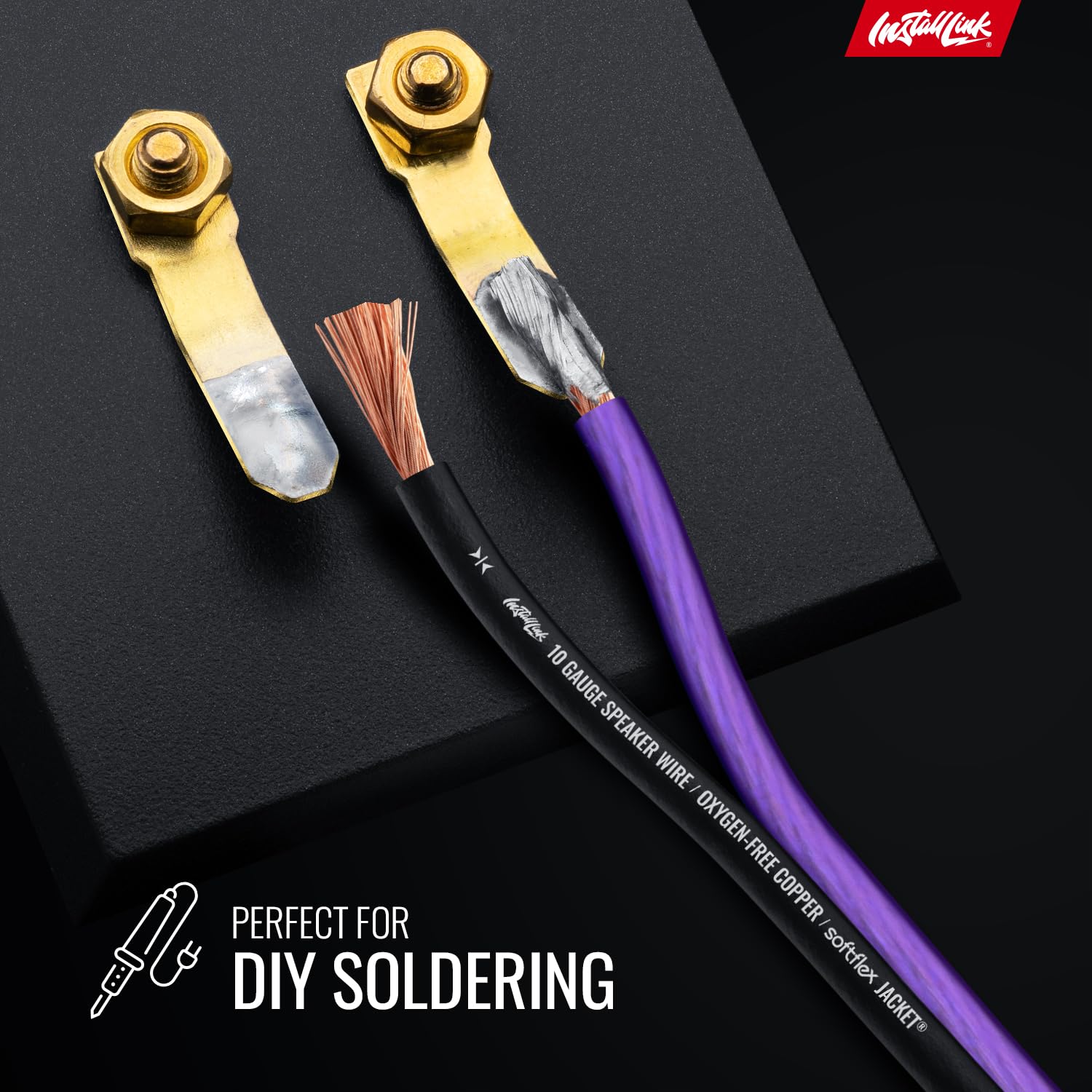Install Link 10 AWG Gauge Speaker Wire Cable (OFC) Stereo, Car or Home Theater (50 Feet)