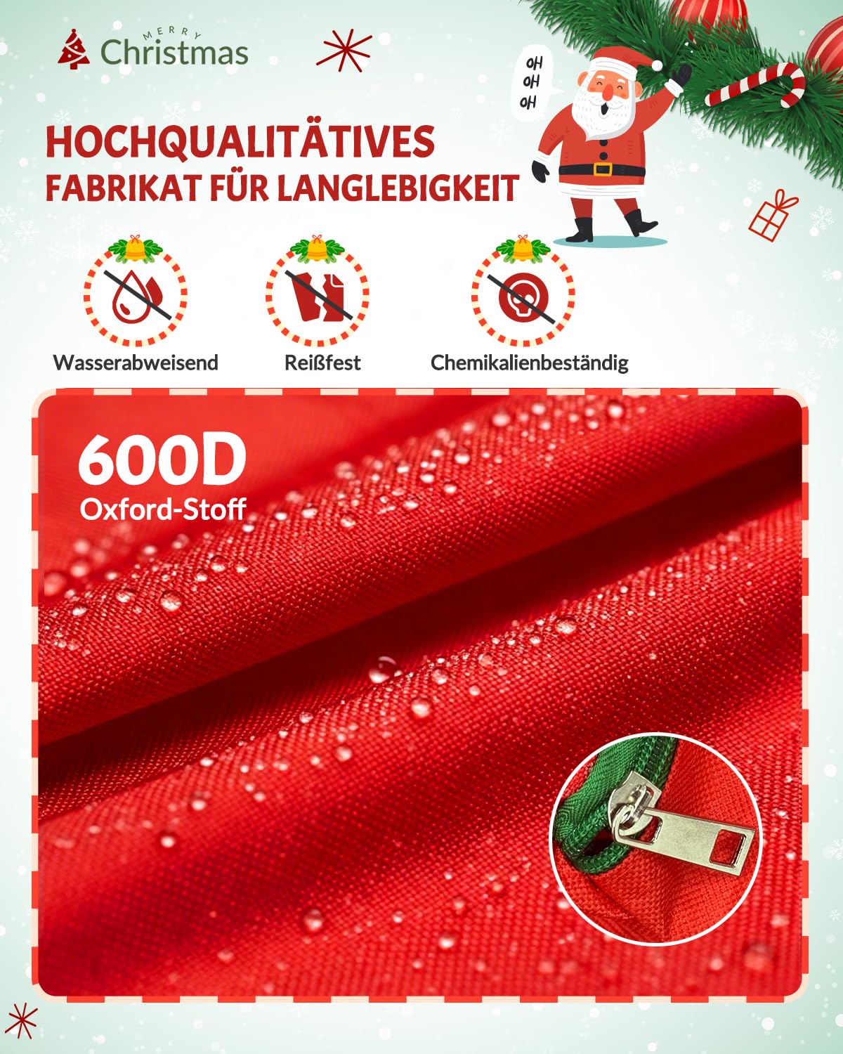 274CM Aufbewahrungstasche für 9FT Künstlicher Weihnachtsbaum 600D,Abgebauten Weihnachtsbaum mit zwei großen Taschen,Weihnachtsbaum Dekor Speicherbeutel mit robusten Griffe und Reißverschluss