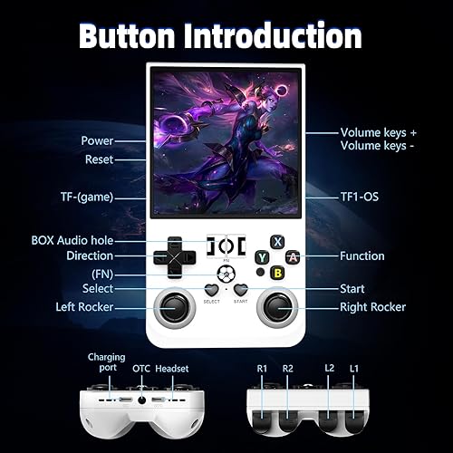 Miniatura 3 de Nueva consola de juegos de mano retro R36MAX 2025, consola de juegos retro con pantalla IPS de 4.0 pulgadas, sistema Linux, batería de 4000 mAh,