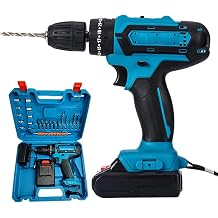 Cordless Drill - 21V Hammer Driver | Rechargeable Metal Chuck Tool