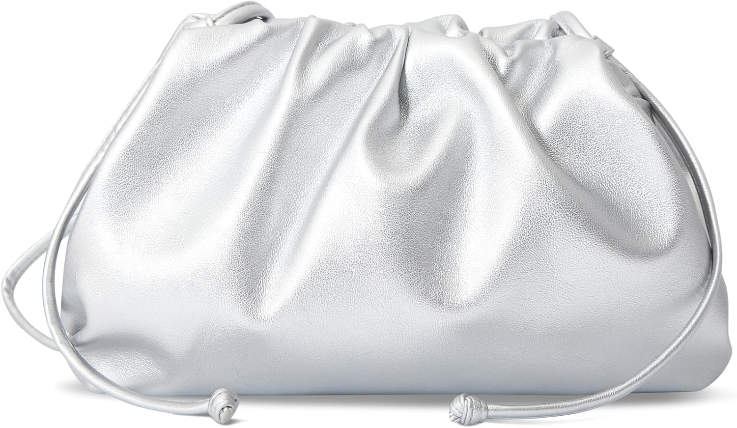 BRYCTSISEN Dressy Pleated Vegan Leather Clutch Purse for Women Super Soft Cloud Dumpling Clutch Bag PU Evening Purse Handbag