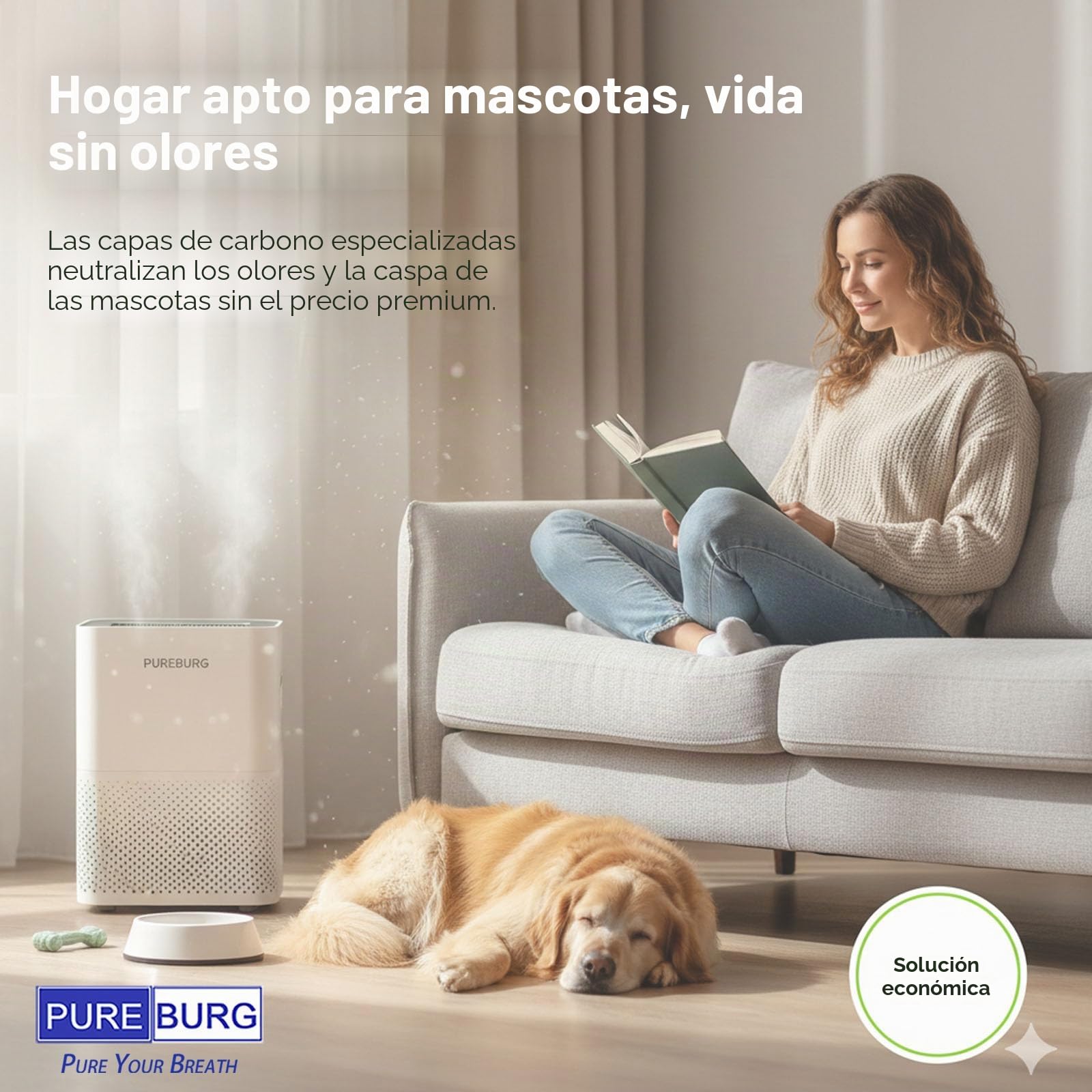PUREBURG Kit de filtro HEPA de repuesto compatible con Zigma Aerio-300
