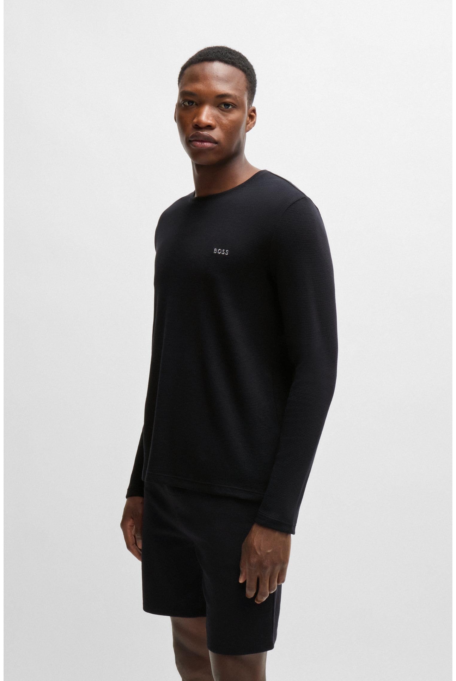 BOSS Waffle LS-Shirt Pyjama_Longsleeve para Hombre
