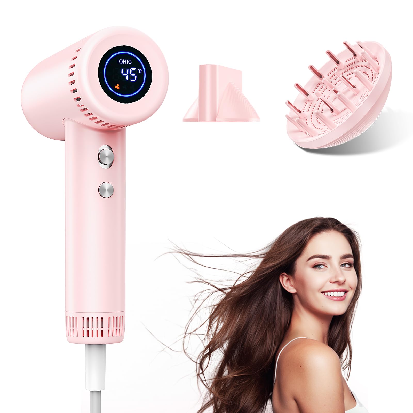 Haokoo Secador Pelo Profesional Ionico 160000 RPM de Alta Velocidad