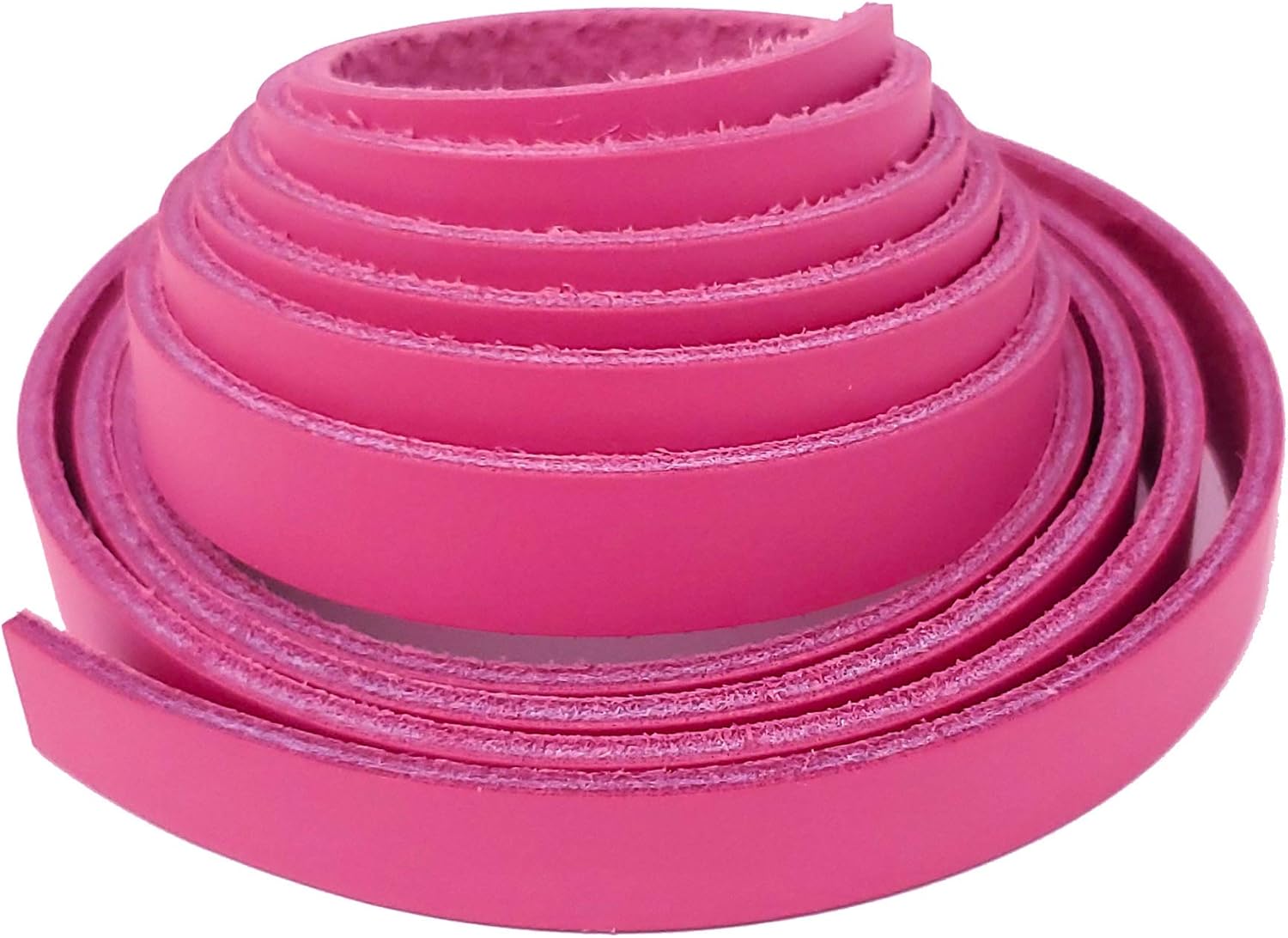 Leather Strips 1/2 Inch Wide Hot Pink Latigo Leather