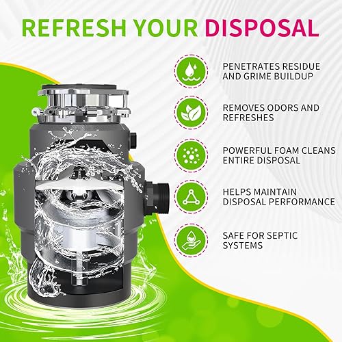 Miniatura 2 de NATRUTH Limpiador de eliminación de basura desodorizante, paquete de 24 unidades  Fregadero y triturador de espuma de manzana fresca, tableta de