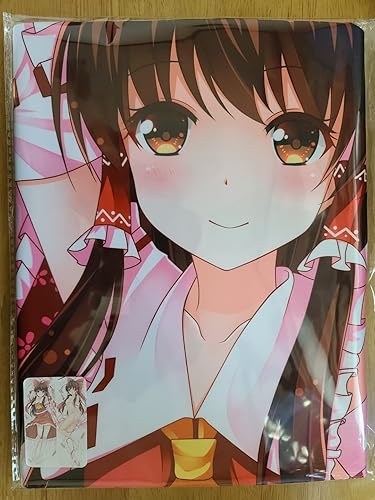 Miniatura 2 de Touhou Project - Funda de almohada con diseño de piel de durazno (59.1 in x 19.7 in), diseño de anime (Hakurei Reimu)