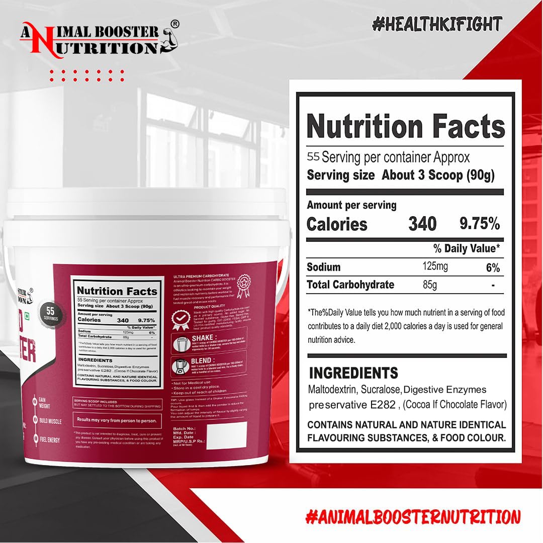 Buy Now Animal Booster Nutrition Carbo Booster| 85Gm Of Carbohydrate...