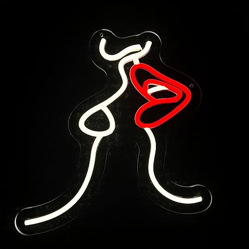 Miniatura 3 de Señal de neón de arte sexy, iluminación ajustable, luz de neón LED para sobre la cama, decoración de pared para mujeres, dormitorio, cocina, baño,