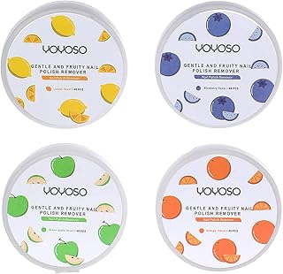 Nail Polish Remover Pads - Acetone Free - 192Pcs Pads - 4 Fragrances Disinfecting Gel Polish Remover Wipes Value Pack