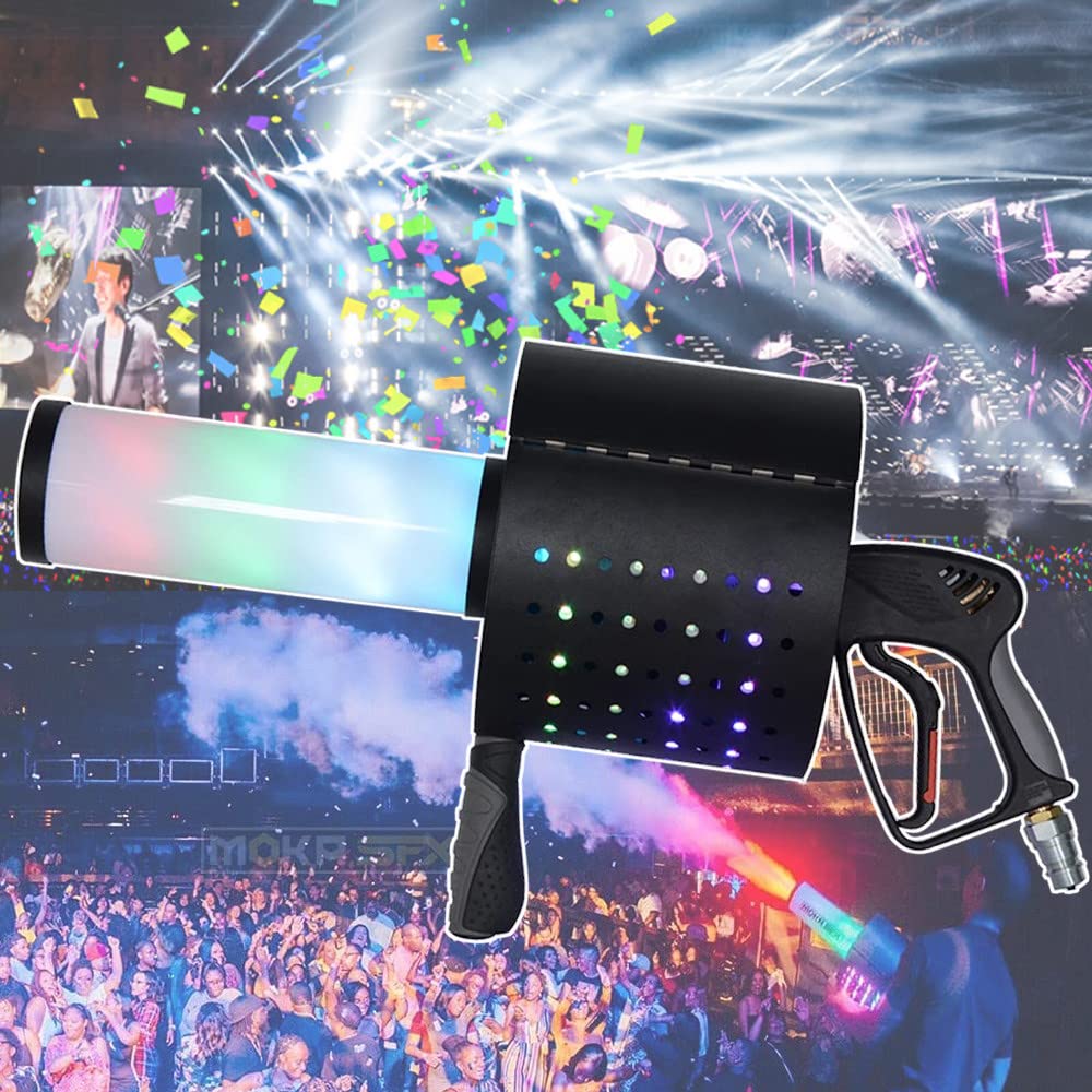 ZRZJBX Handheld Confetti Cannon Machine, 7 Colors CO2 Confetti Blaster Gun Professional Confetti Launcher for Party Wedding Stage Concerts Theater