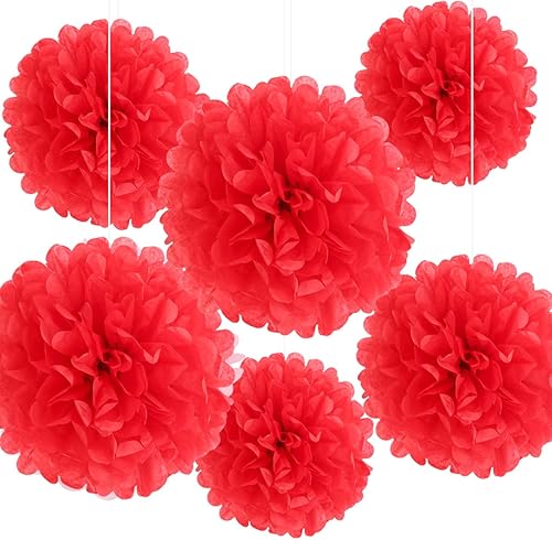 Miniatura 10 de Binpeng Pompones de papel para colgar, bola de flores de papel, decoración de bodas, fiestas, celebraciones, decoración al aire libre, flores