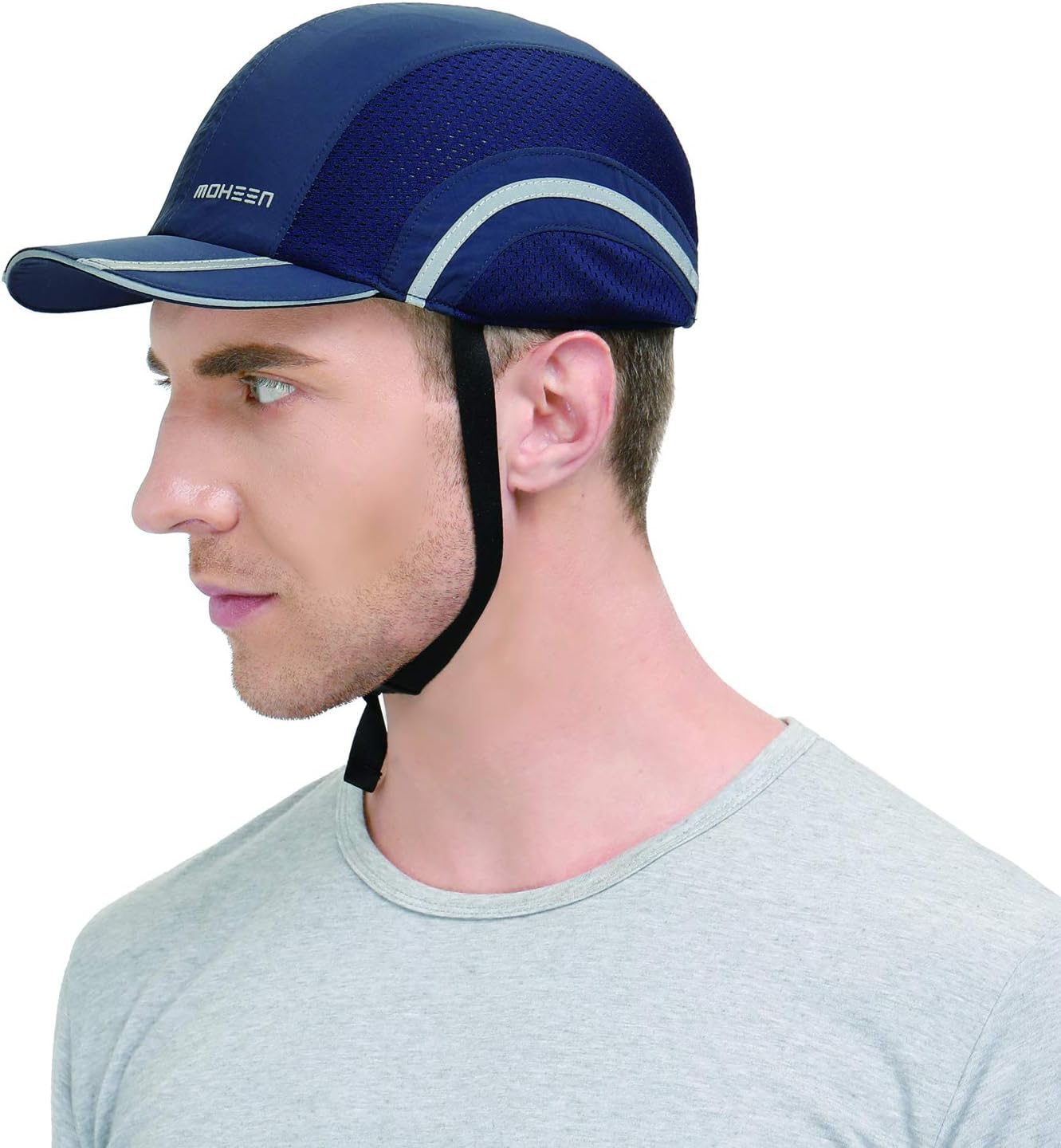 Safety Bump Cap Lightweight and Breathable Hard Hat Head Protection Cap(Navy Blue,Short Brim) - - 