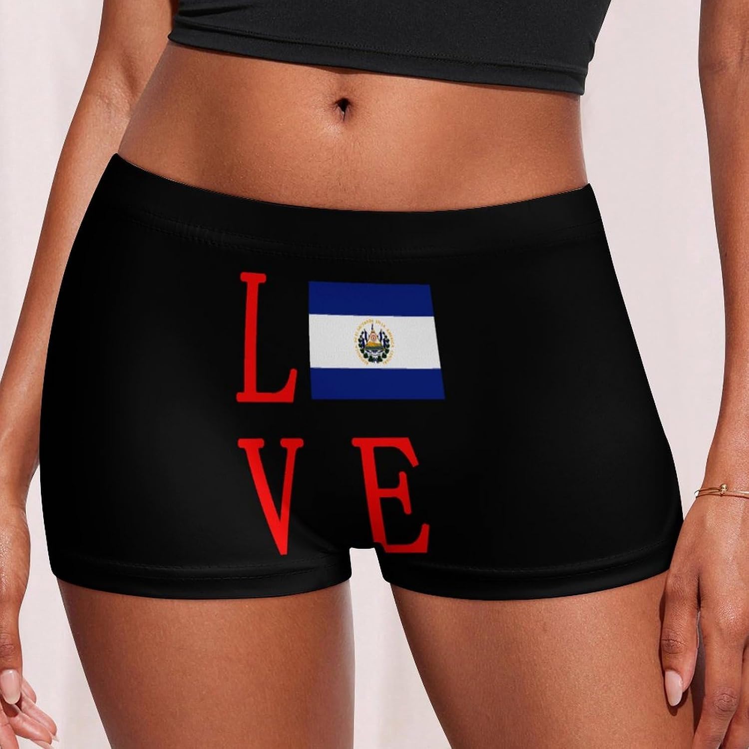 ElSalvador Lover Fashion Women's Boxer Briefs Breathable Underpants Trunks Stretch Underwear