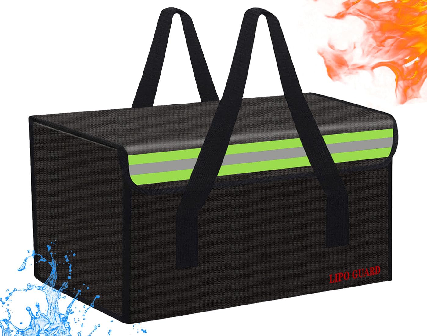 Lipo Battery Safe Bag Large Capatity Fireproof Bag for Ebike Lipo Battery Other Batteries Storage Charging Transport Home Office Travel Safe Storage