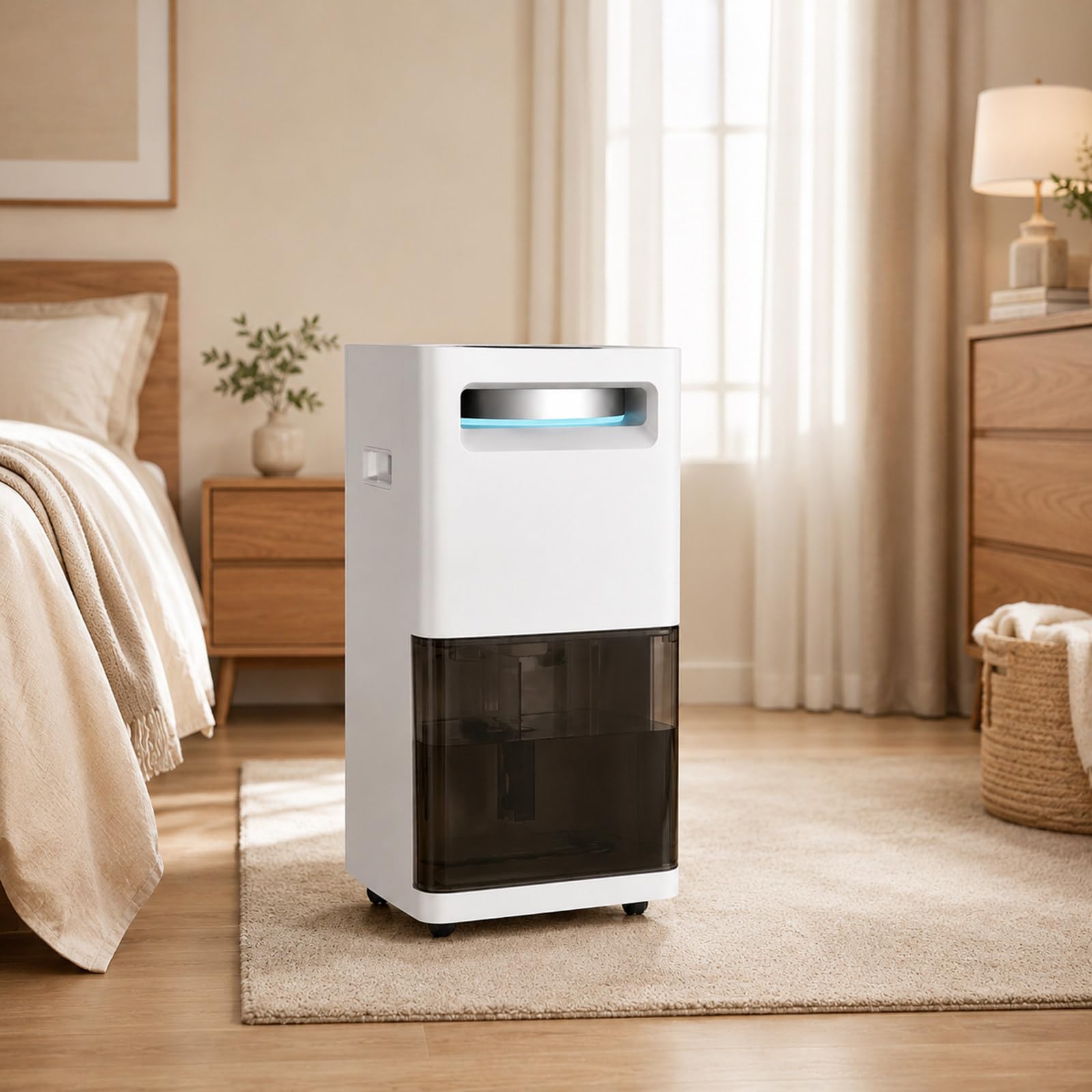 MASTLOUFUL 80L/Day Dehumidifier for Damp and Condensation with Smart App Control, 4L Tank, Drain Hose, Continuous Drainage, Washable Filter and Full-Tank Auto Shut-Off for Laundry Drying