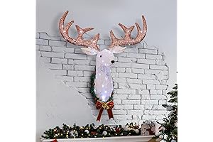 Christmas Outdoor Decoration, Reindeer Head Wall Decor