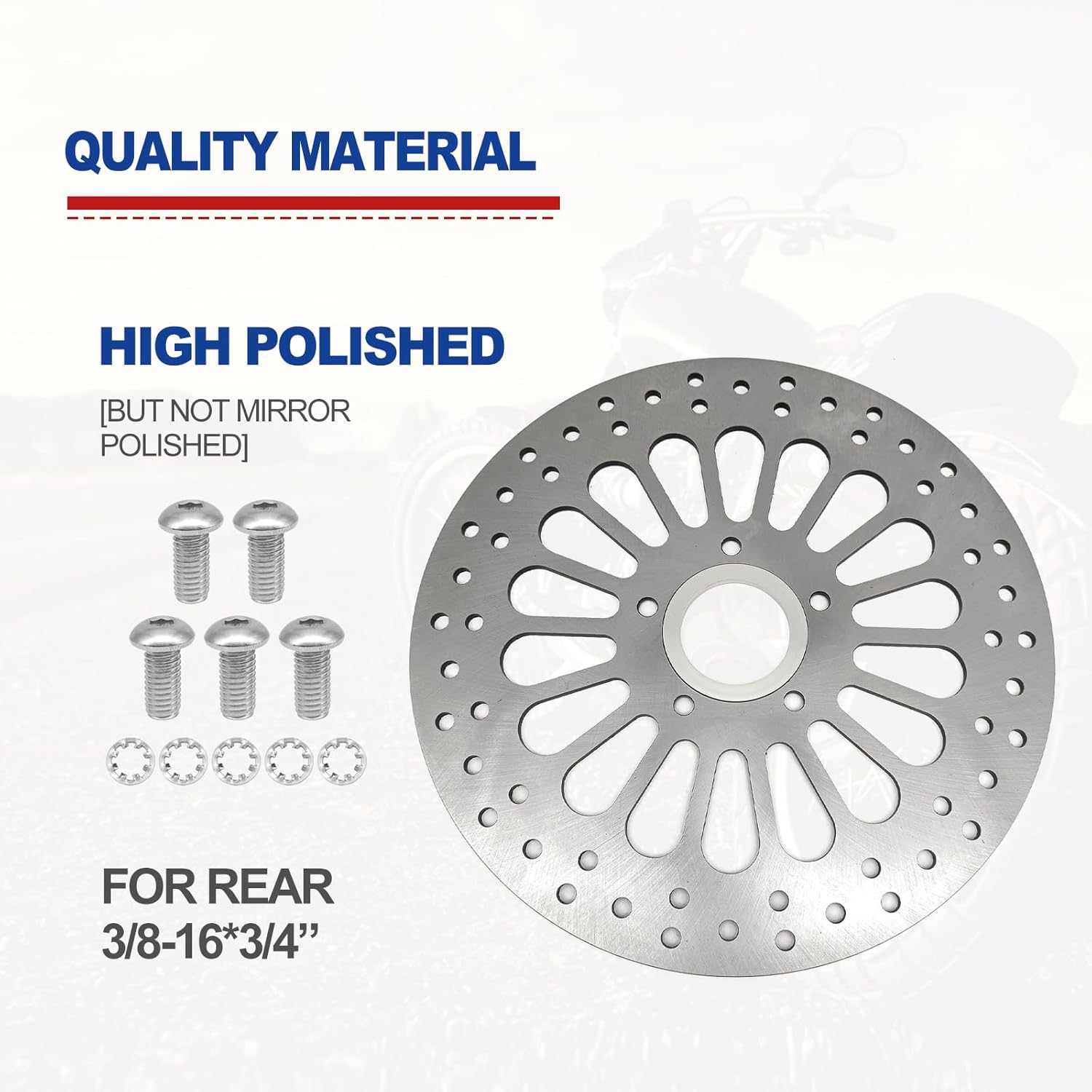 1 Piece 11.5''Rear Brake Rotor for Harley Davidson Touring Sportster Dyna and Early Super Glide Softail Great Rear Brake Rotors No Vibration brake rotors for harley davidson