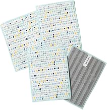 Scrubby Machine Washable Dishcloth Set in Dots Blue