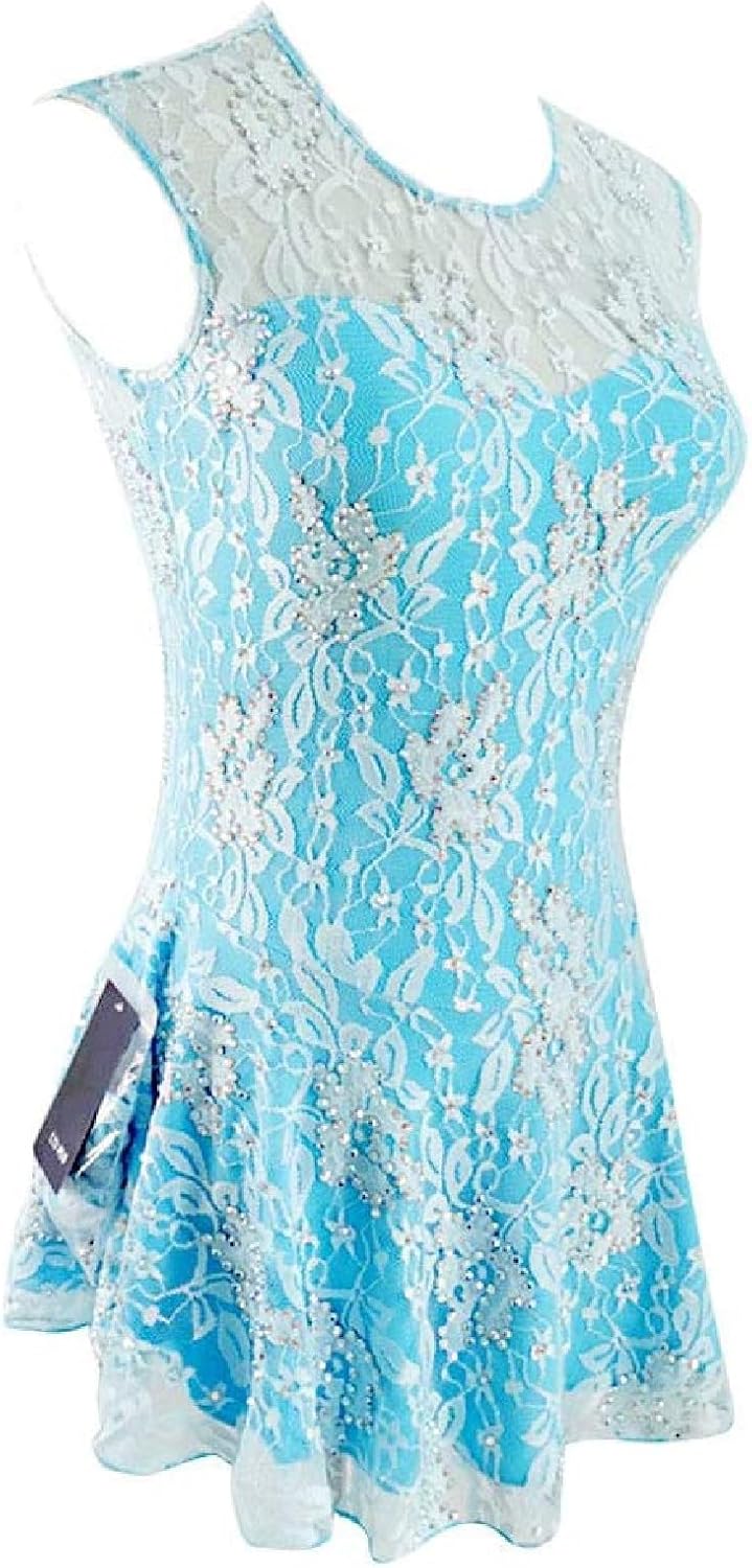 Figure Skating Dress Girls' Performance Sleeveless Sport Clothing Ice Roller Dress