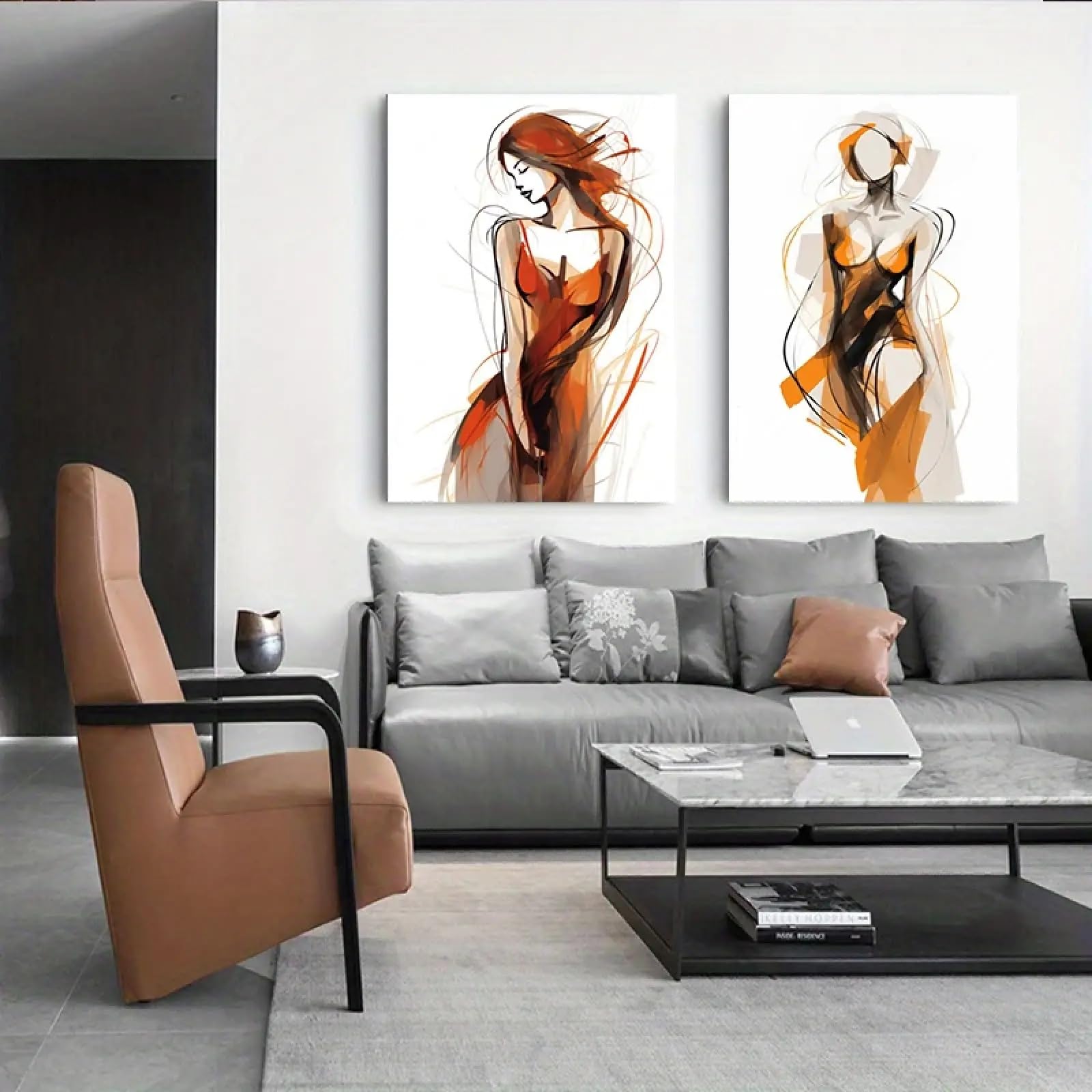 Impression sur toile abstraite décoration chambre et séjour - 8