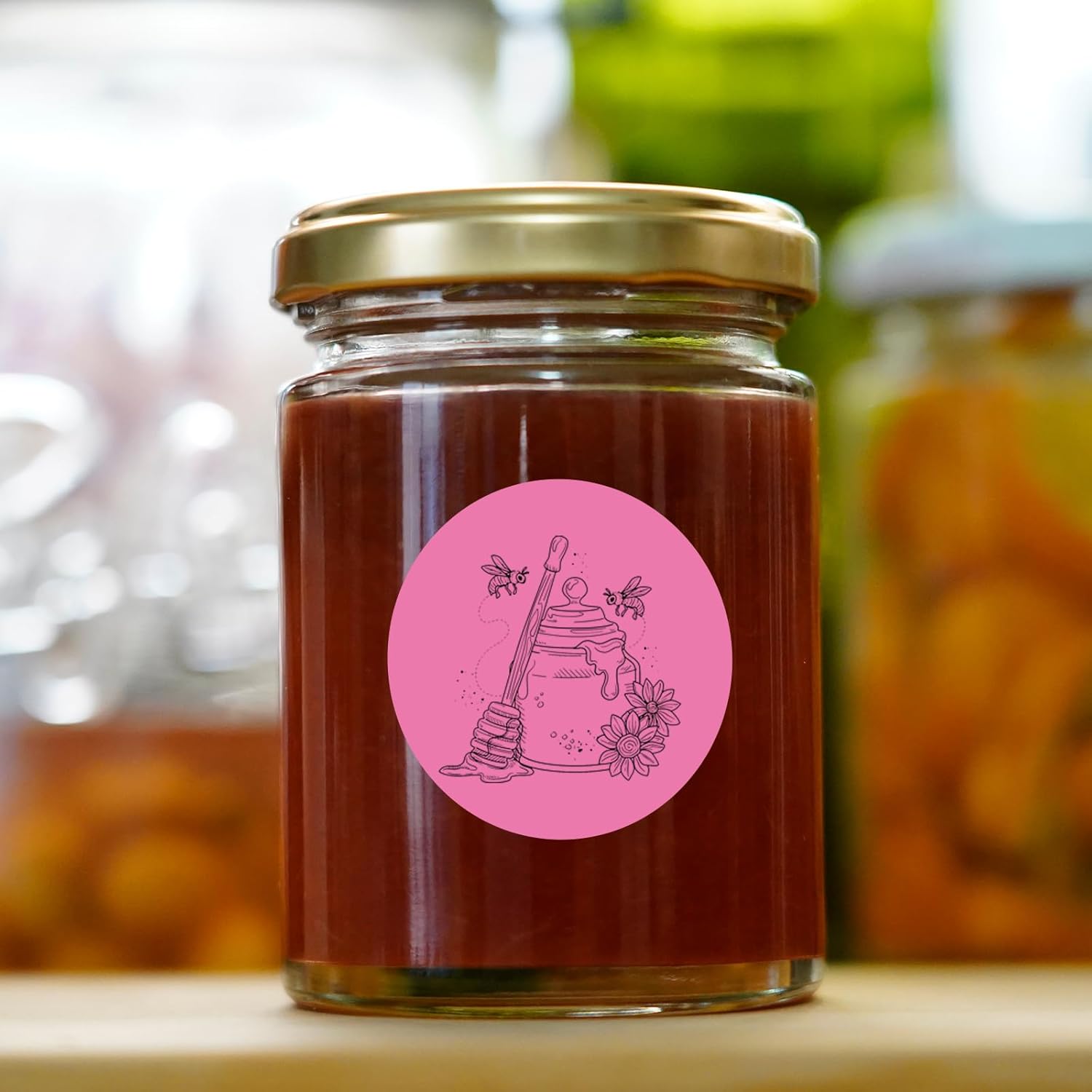 2 Inch Round Thermal Label Stickers, Pink Gradient Circle Thermal Stickers Labels, Direct Thermals Printer Label for Logo Design-300 Sheets/1 Roll - Image 7