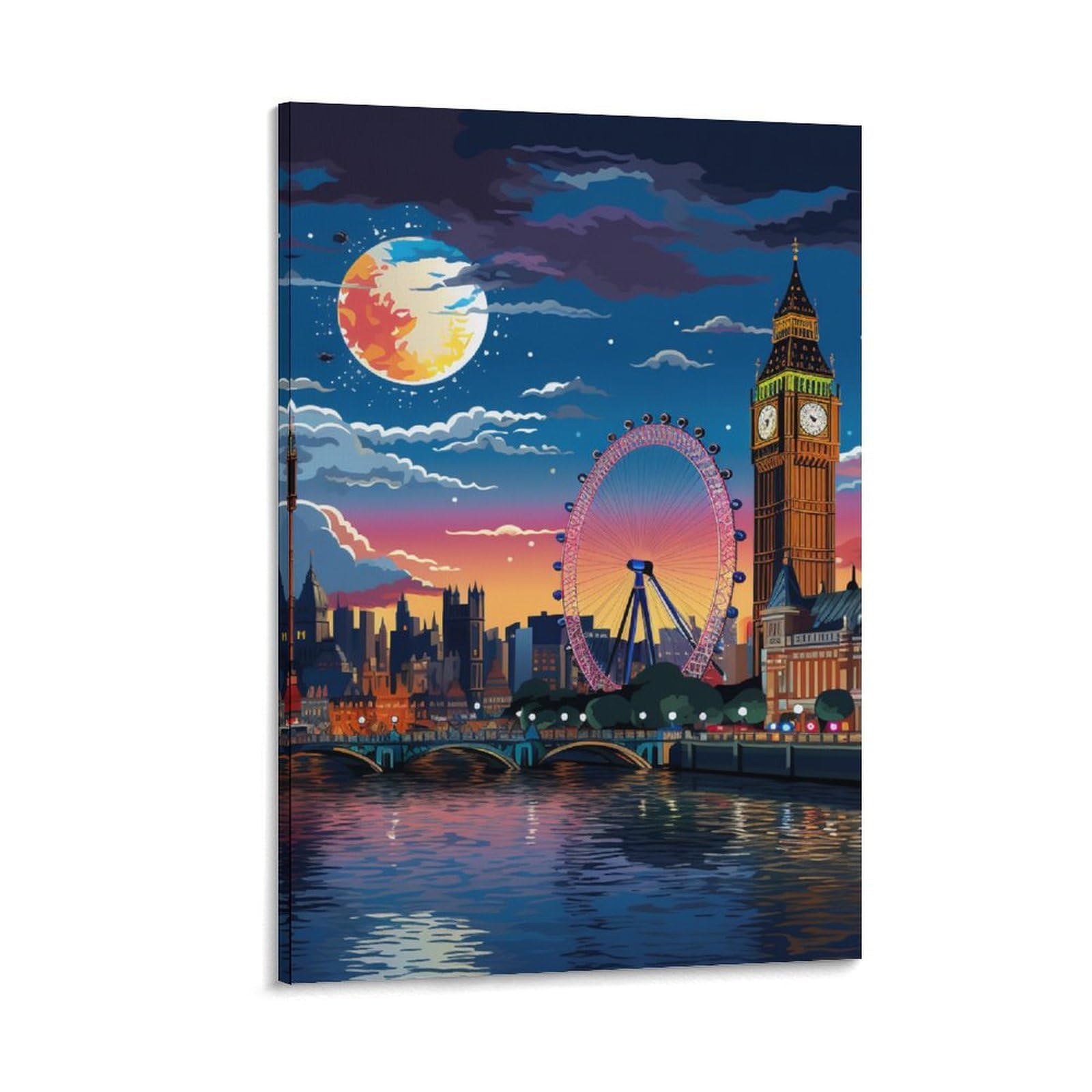 Impression sur toile Londres Cityscape décoration maison salon