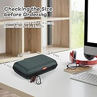 Vista 2 de Shockproof Hard Shell Case - Large Electronic Organizer Carrying Case for External Hard Drive, Power Bank, Charger, Battery, GPS, Cell Phone