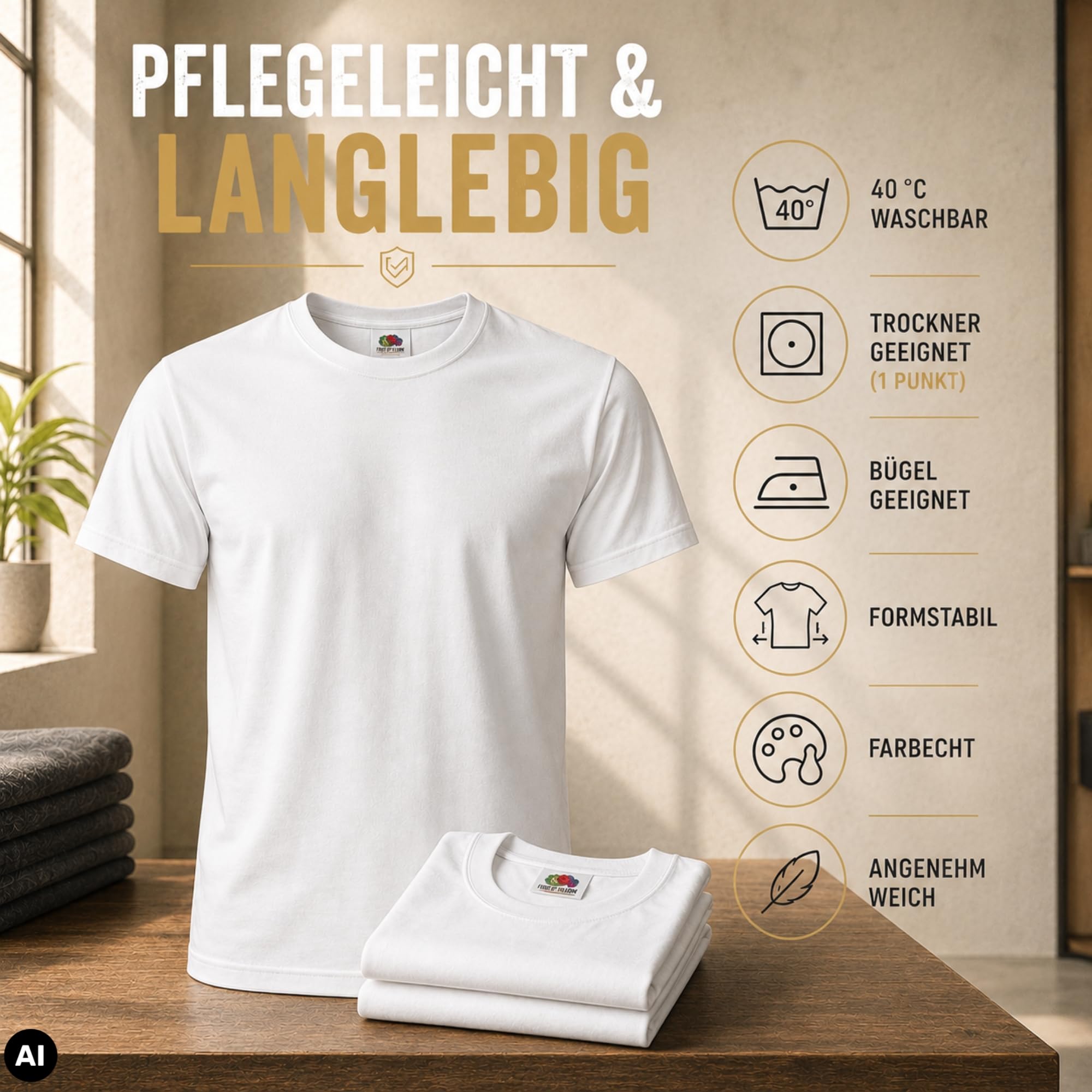 Fruit of the Loom 8er Pack T Shirts Valueweight T Rundhals S M L XL XXL 3XL 4XL 5XL Übergröße Diverse Farbsets