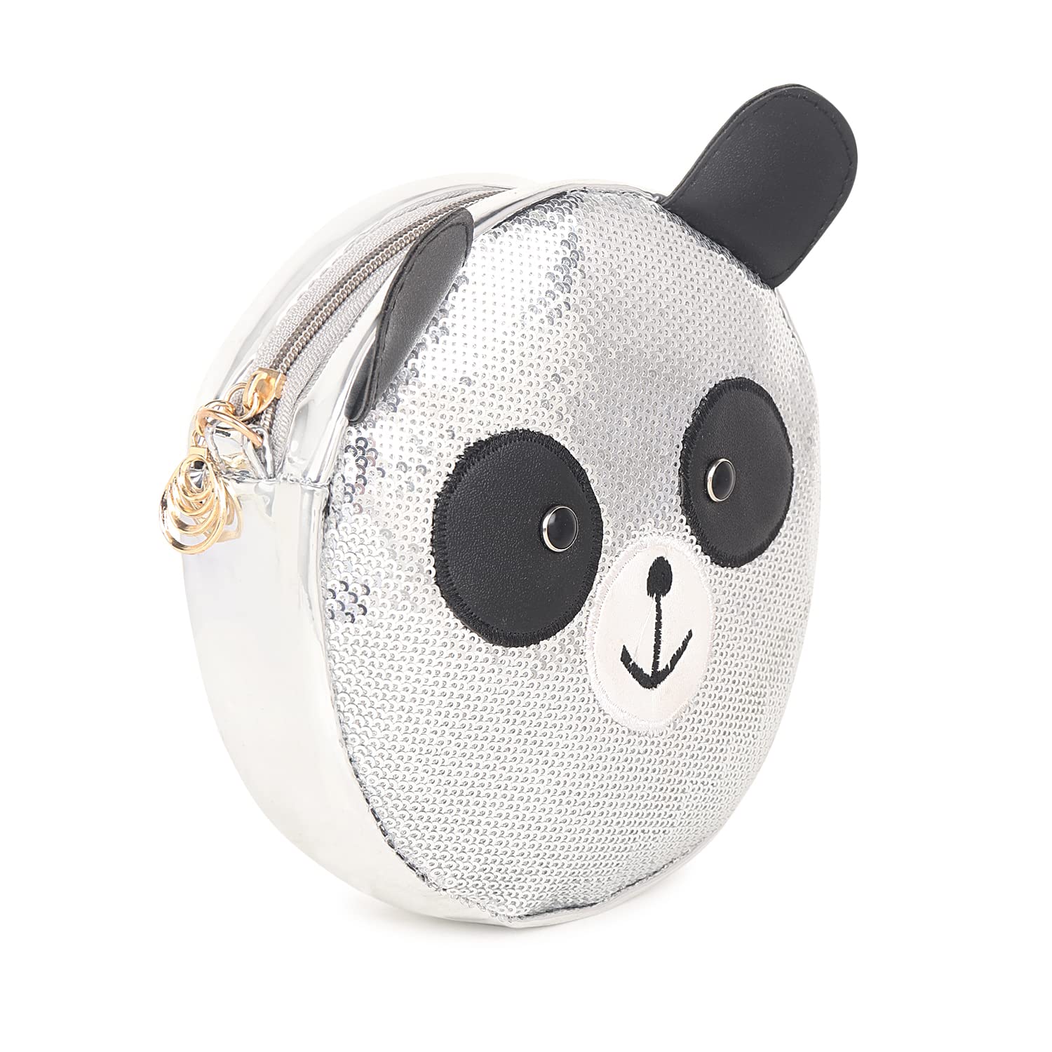 Glitter Sequin Aashiya Panda Girl's Women Girls Kids Character Cross body Shoulder Hand Purse Wallet - Image 5 thumbnail
