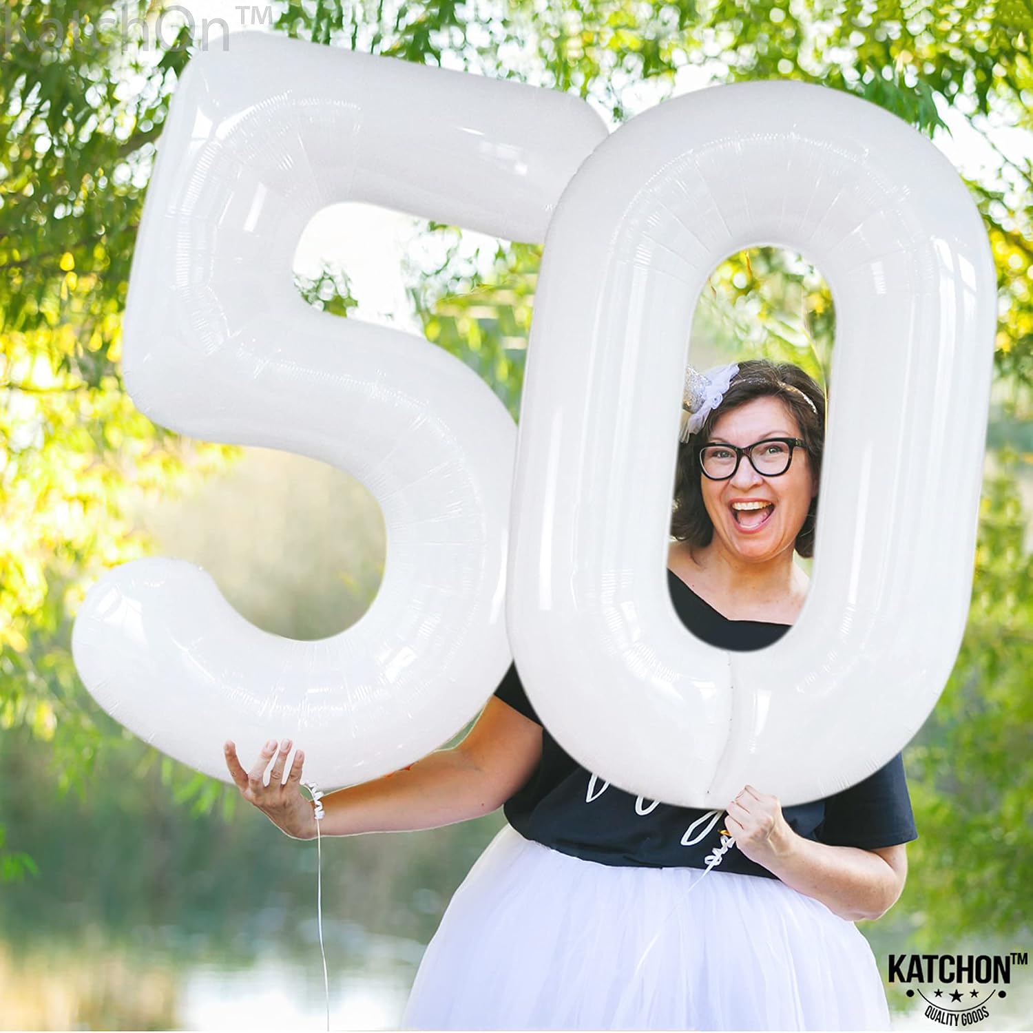 Large, Number 0 White Balloon for Party- 40 Inch | Foil Zero Number Balloon for Black and White Party Decorations | 0 White Number Balloon, Anniversary, Mylar Balloons for Birthday DÈcor