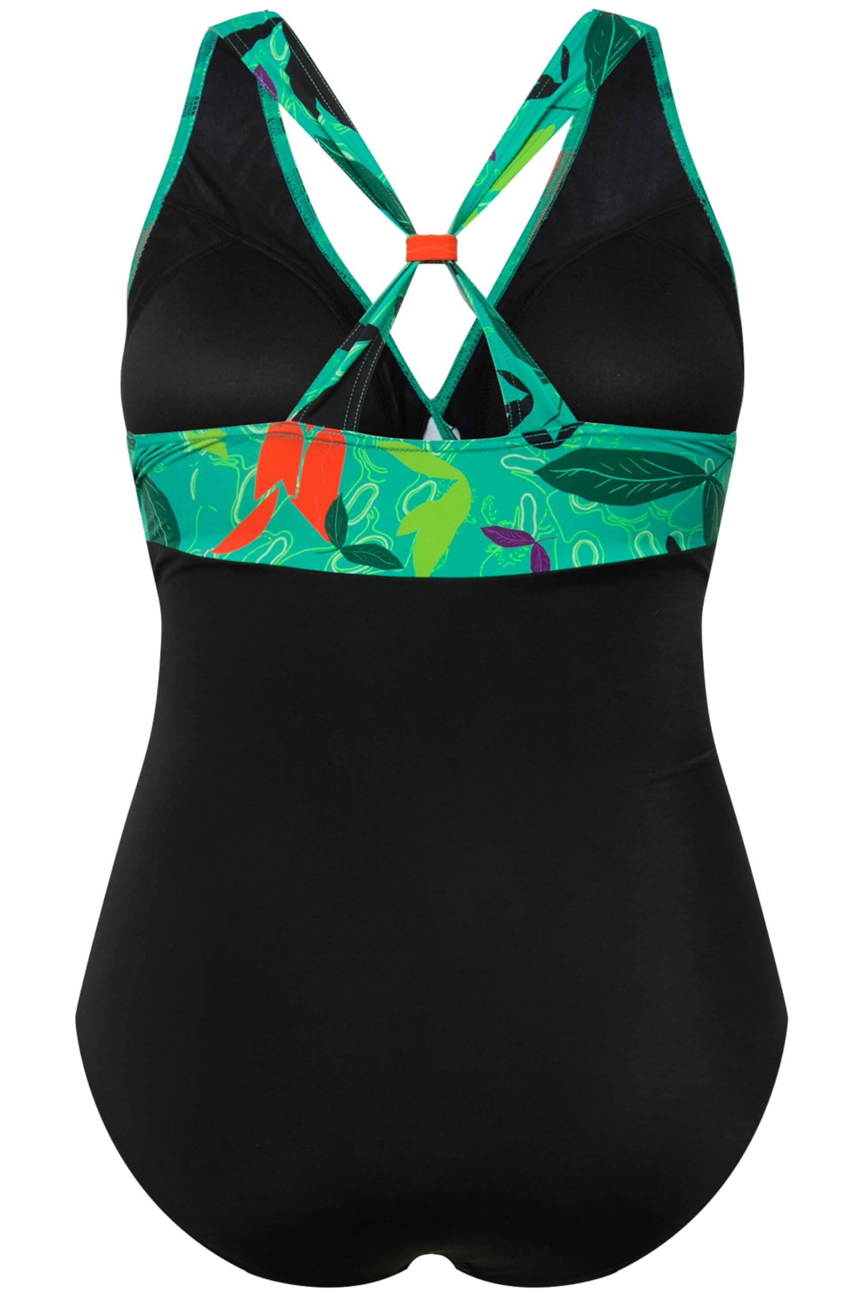 Ulla Popken Femme Grandes Tailles Maillot de Bain Aspect Dos Nu. Nœuds et Bonnets Souples 827767