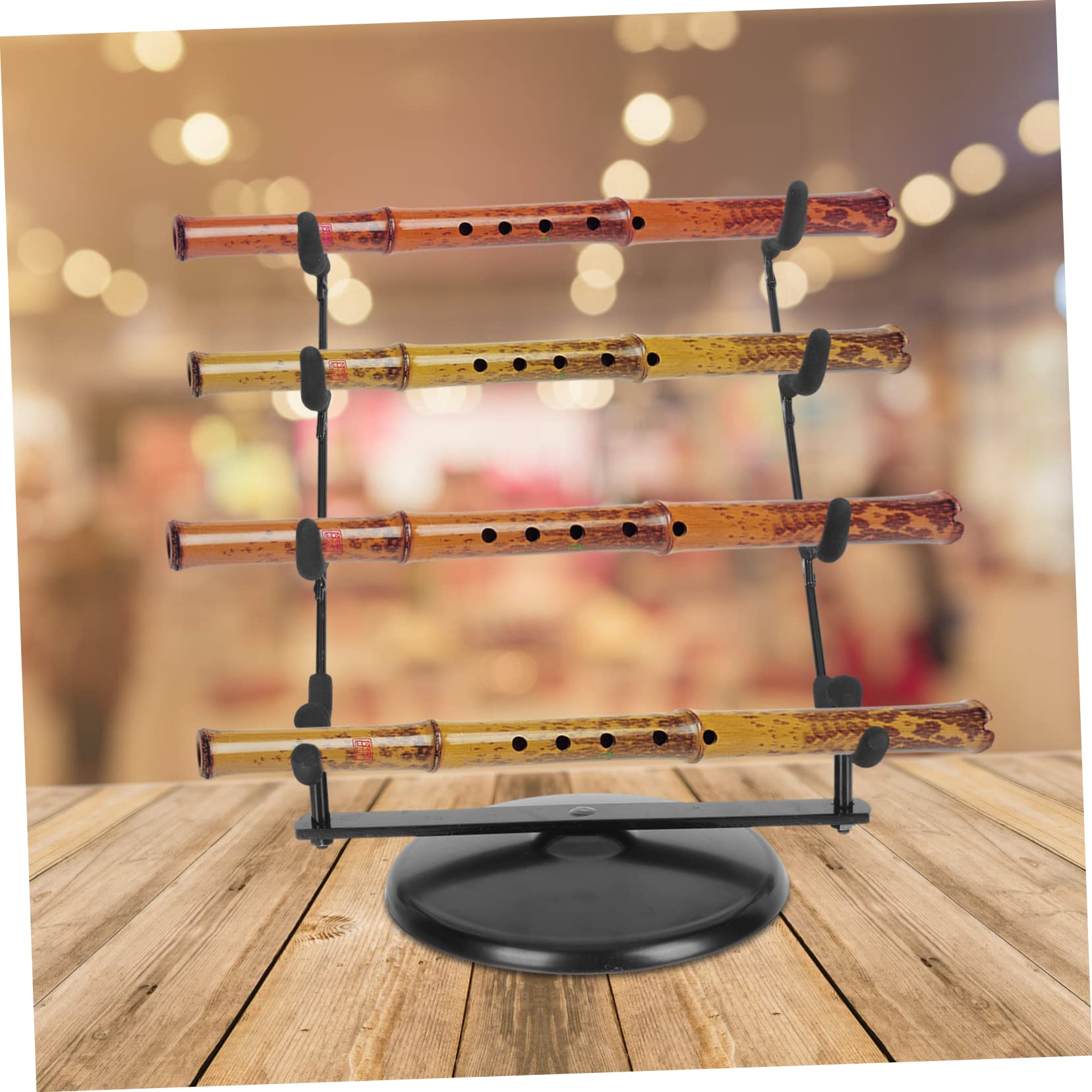 Toyvian Porta Flauto in Ferro Scaffale per Organizzare Dizi Supporto per Riporre Flauti Elegante e Durevole per Uso Domestico e Esposizione