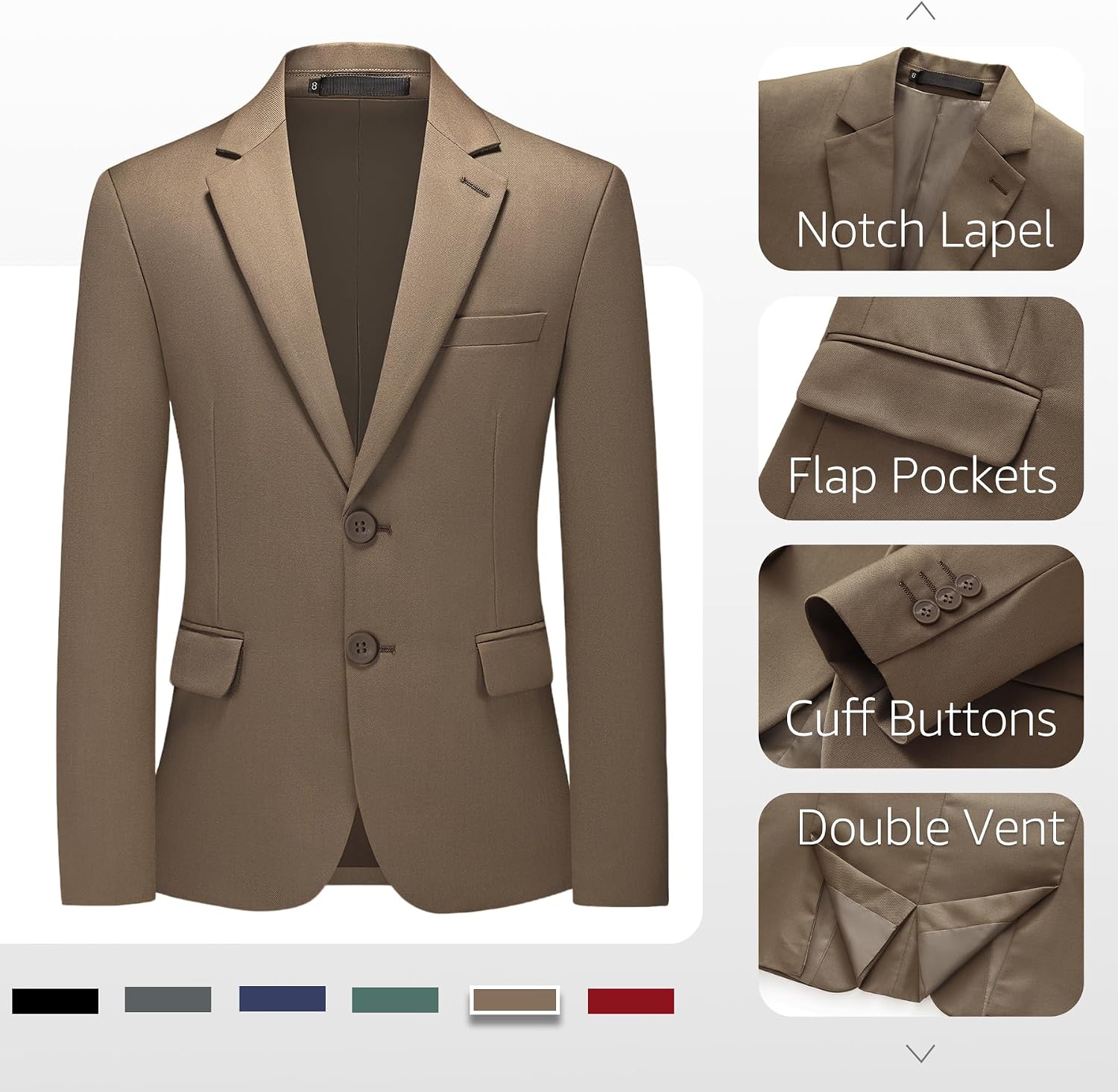 Lamgool Boys Suit Kids Formal Tuxedo Set 4Pcs Slim Fit Ring Bearer Outfit