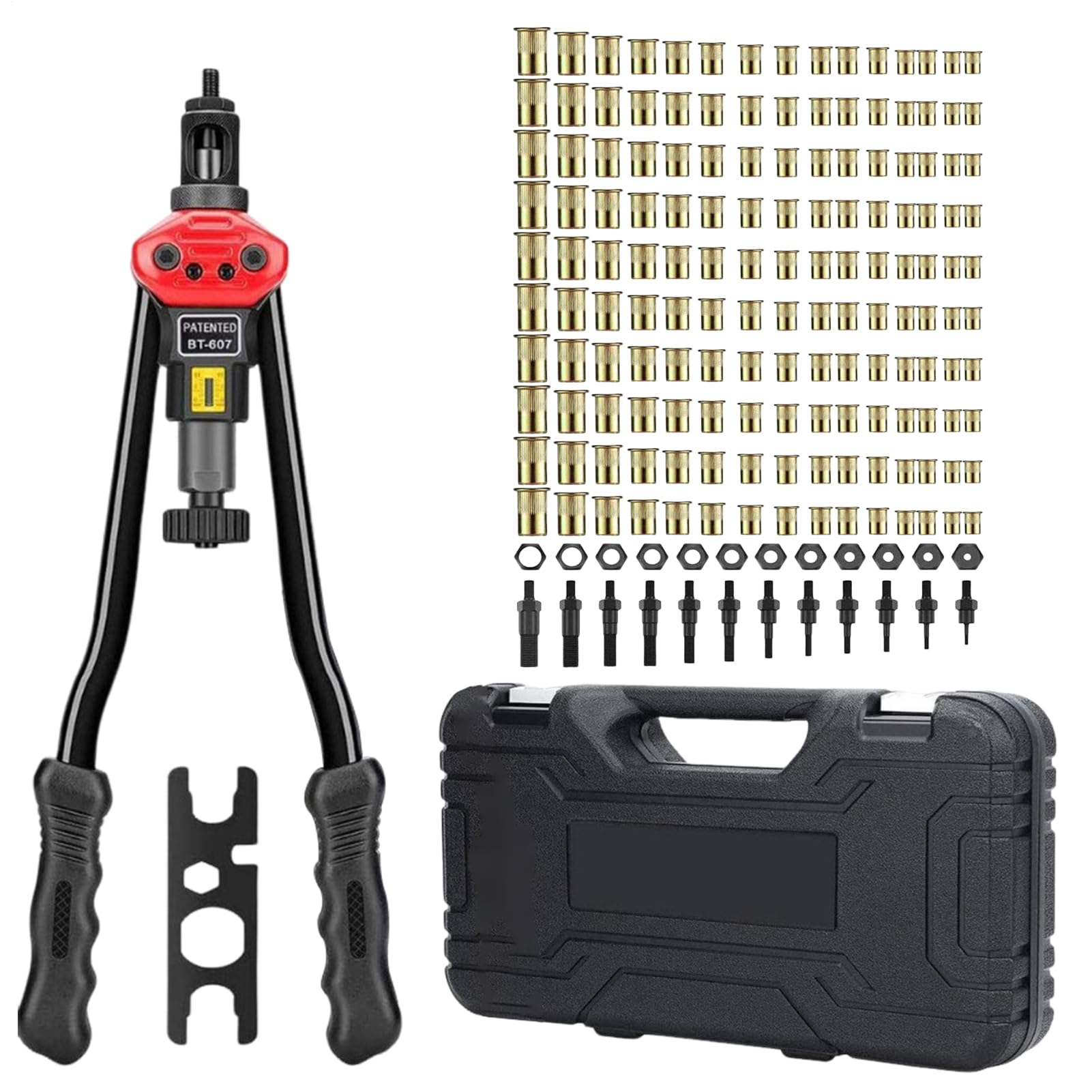 Juego De Herramientas Para Tuercas Remachables Juego De Remachadora Manual | Surtido 10 Métrico De Insertos Para Construcción Fabricación Reparación Automotriz Maquinaria