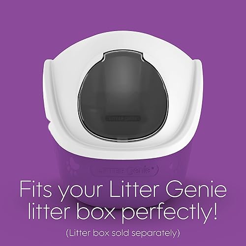 Miniatura 2 de Litter Genie Campana para caja de arena Capucha de cúpula con solapa oscilante Blanco