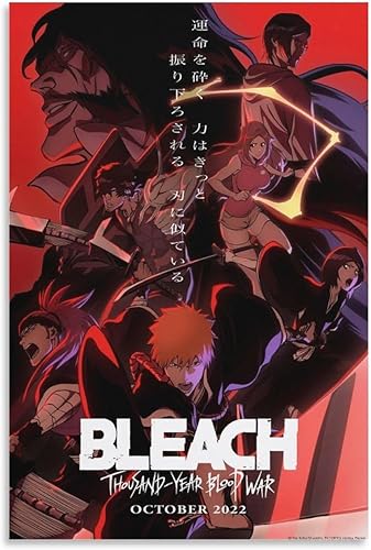 Blanco pósteres de anime de guerra de sangre de mil años, pósteres de juegos geniales, impresiones artísticas en lienzo para decoración de pared,